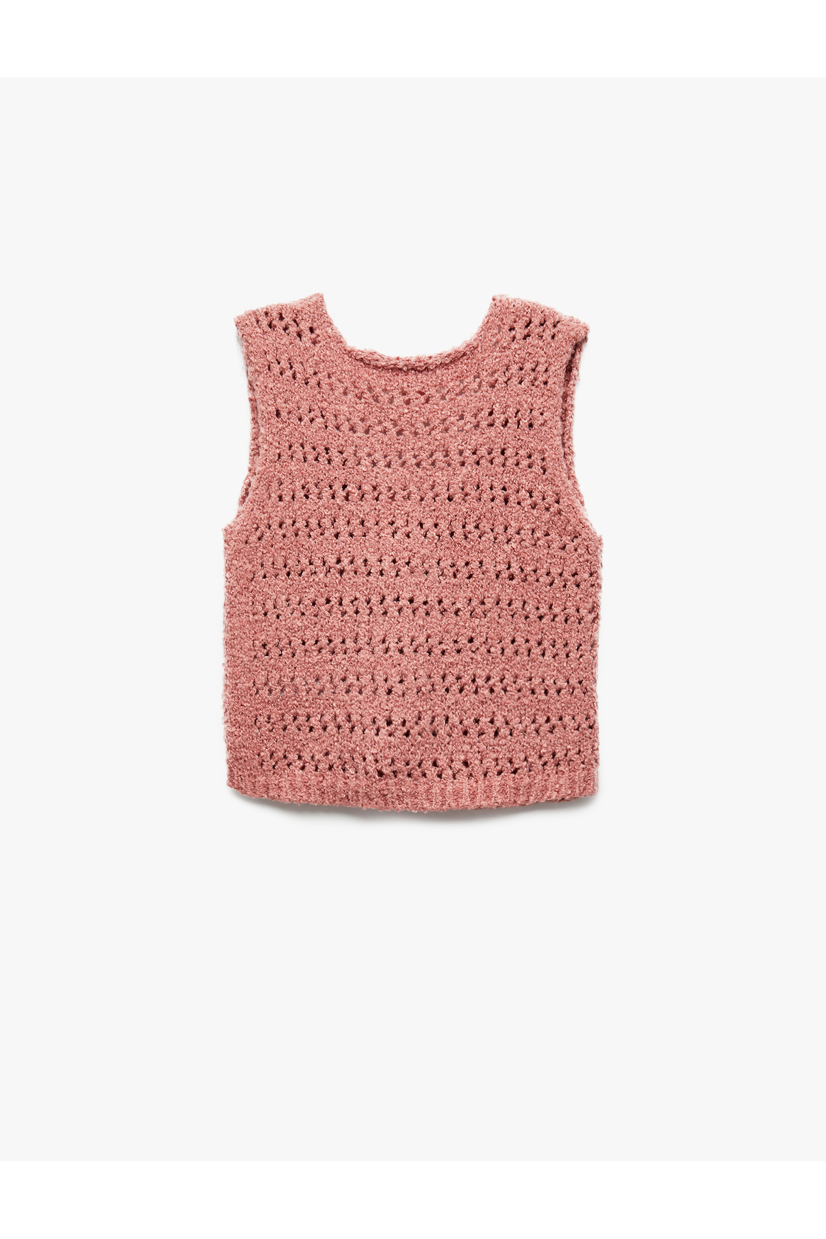 Koton Bağlama Detaylı V Yaka Kolsuz Triko Basic Yelek fotoğrafı 2 (önizleme)