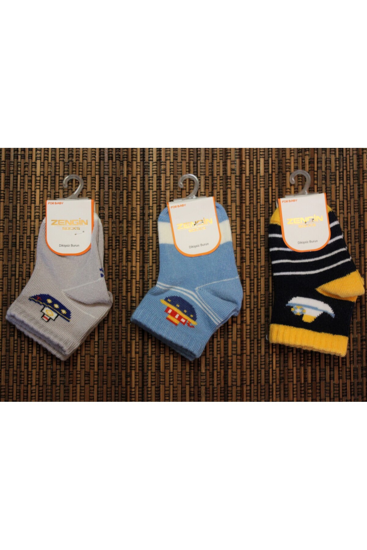 Rich Socks Baby Cotton Seamless Toe 3-Piece Set Sailor Pattern Boy