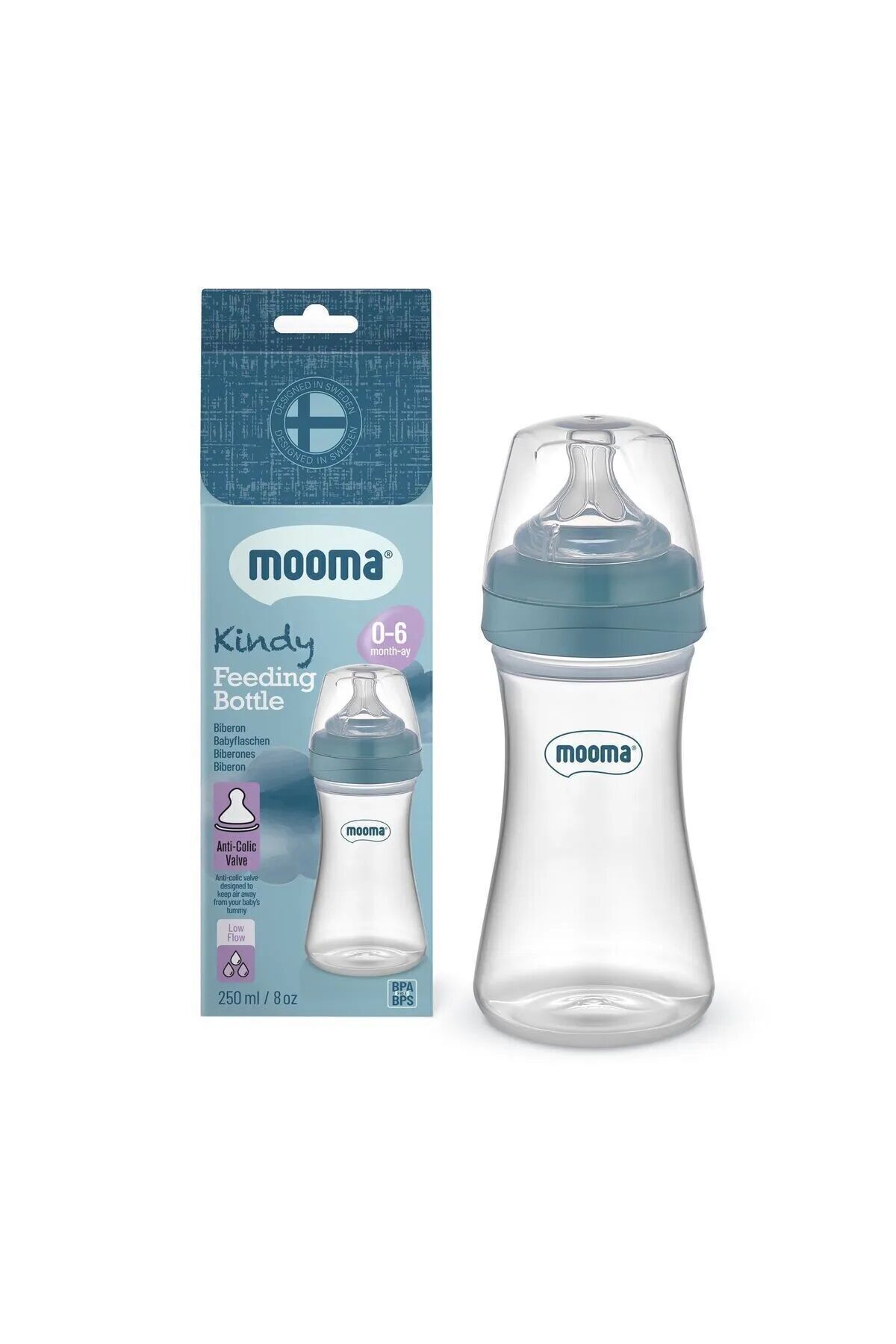 Evvano Biberon Anti Kolik Biberon 250 ml Kapaklı Biberon 0 - 6 Ay (Yavaş Akış) fotoğrafı 5 (önizleme)