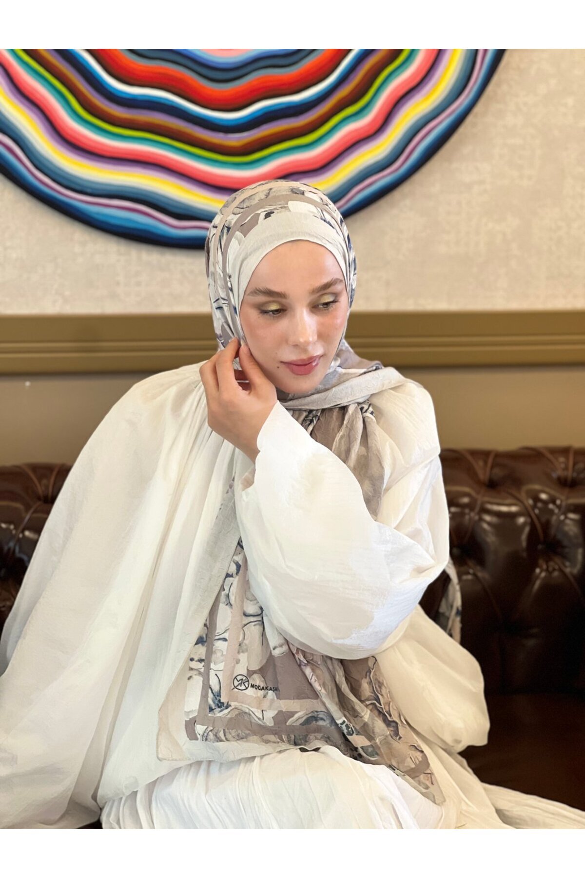 Modakaşmir-Lipa Pattern Bamboo Shawl 2