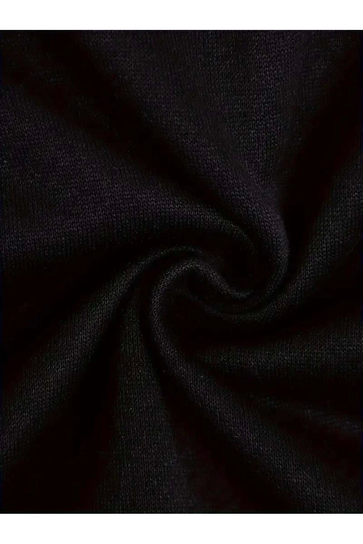 Violon  Gothic Baskılı Oversize Fermuarlı Siyah Unisex Kapüşonlu Hırka - Görsel 2