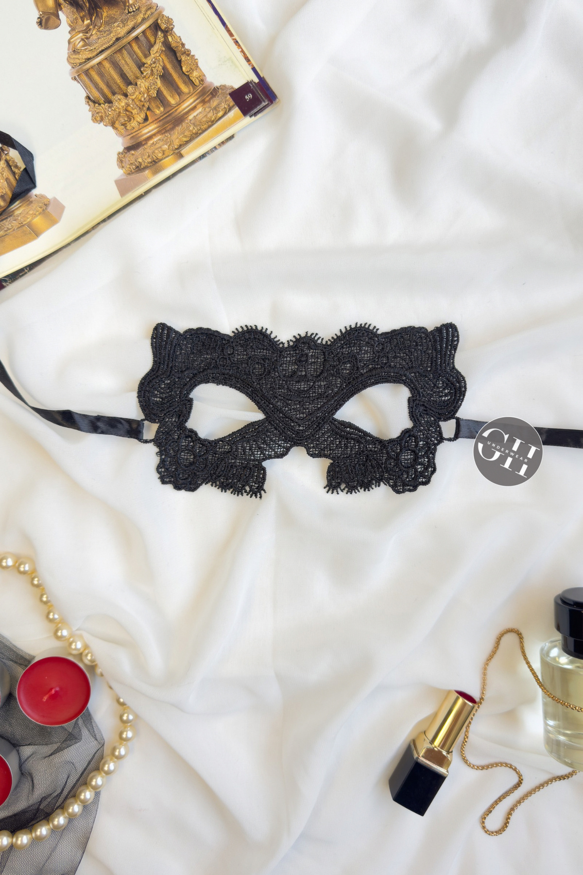 G&H UNDERWEAR Dantelli Gece Maskesi Göz Dantel Maske