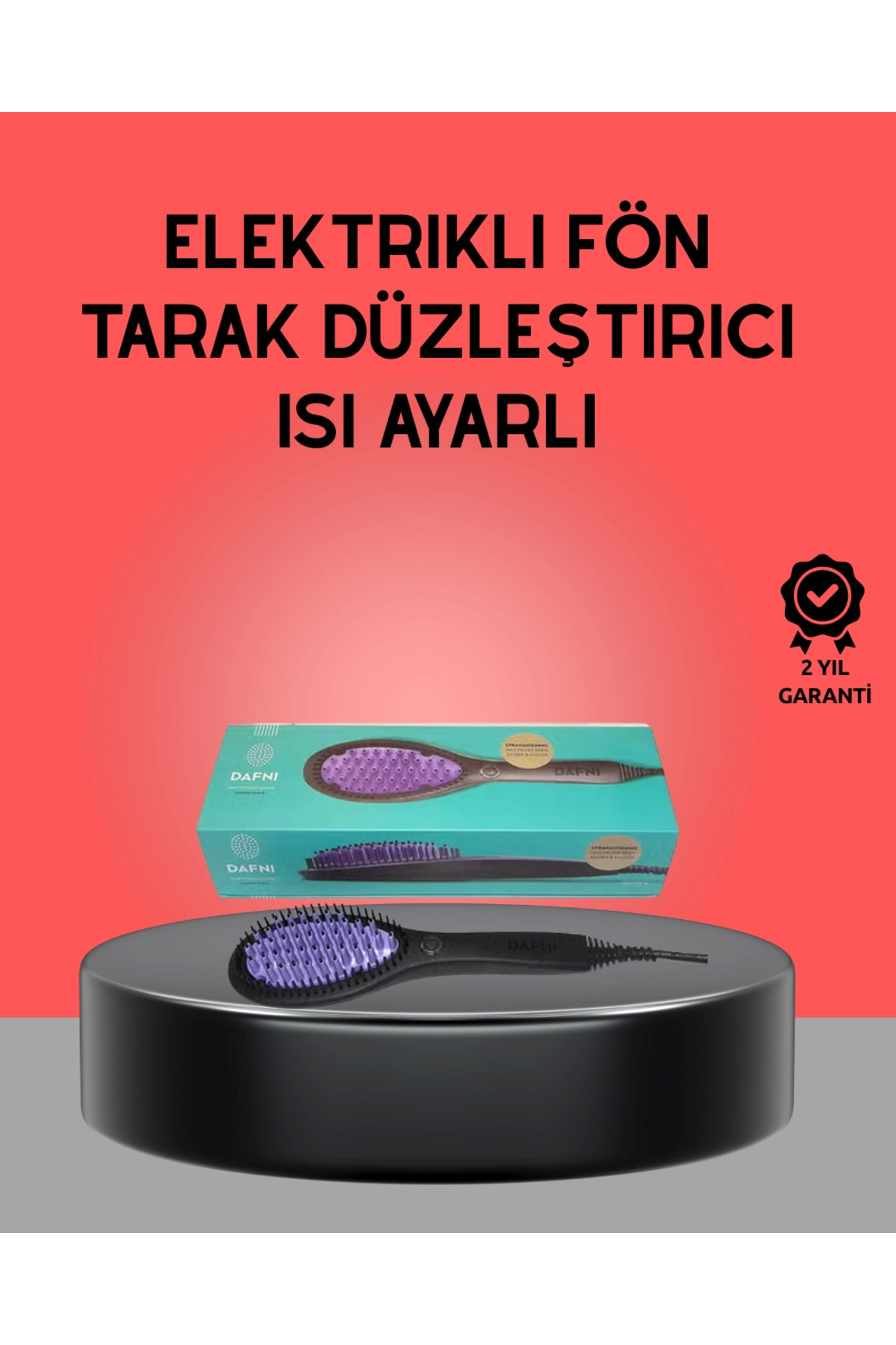 LAMİATAKI PTC Seramik Teknolojili Saç Düzleştirici Tarak Tüm Saç Tipleri İçin Uygun