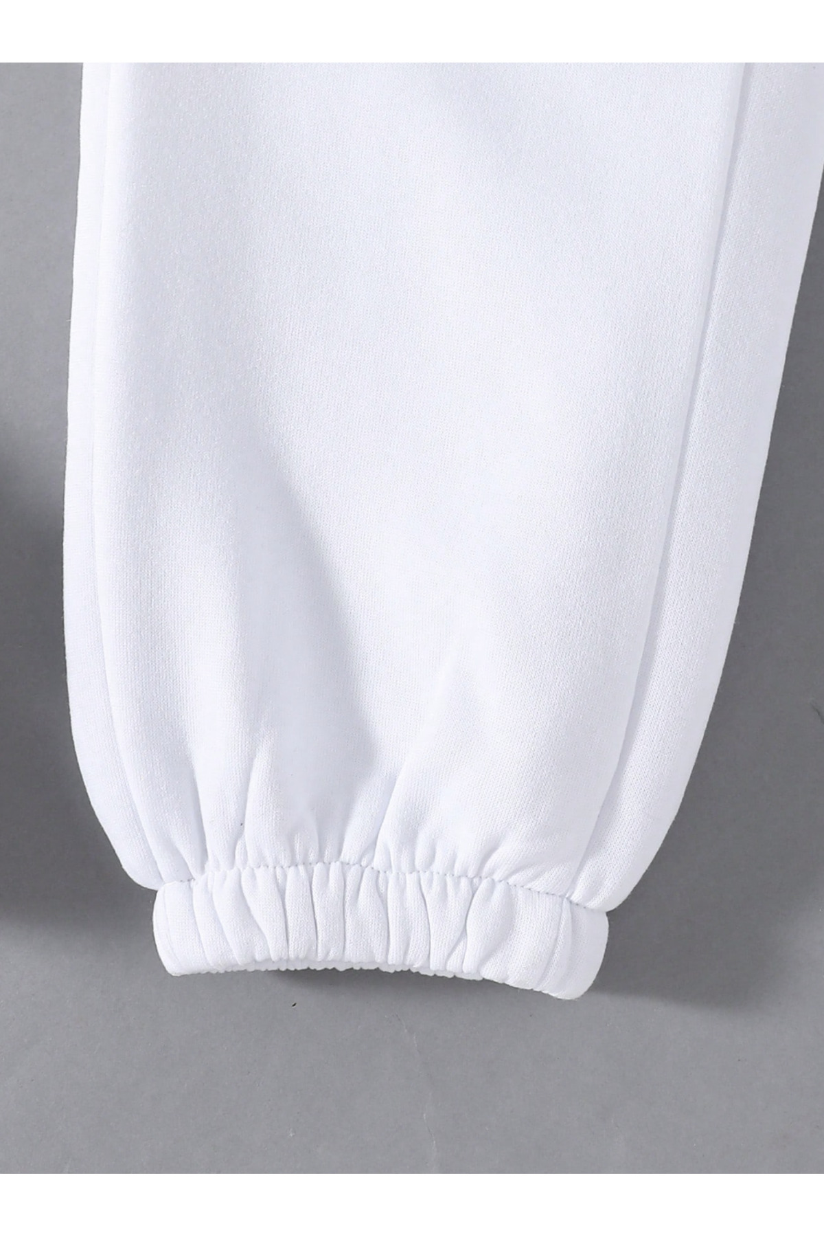 Unisex Kadın/Erkek DÜZ Pamuklu Oversize Jogger Kapüşonlu Sweatshirt Alt Üst Takım — سفید DÜZ-TAKIM-SWEAT-COHERENT- — تصویر 3 از 5