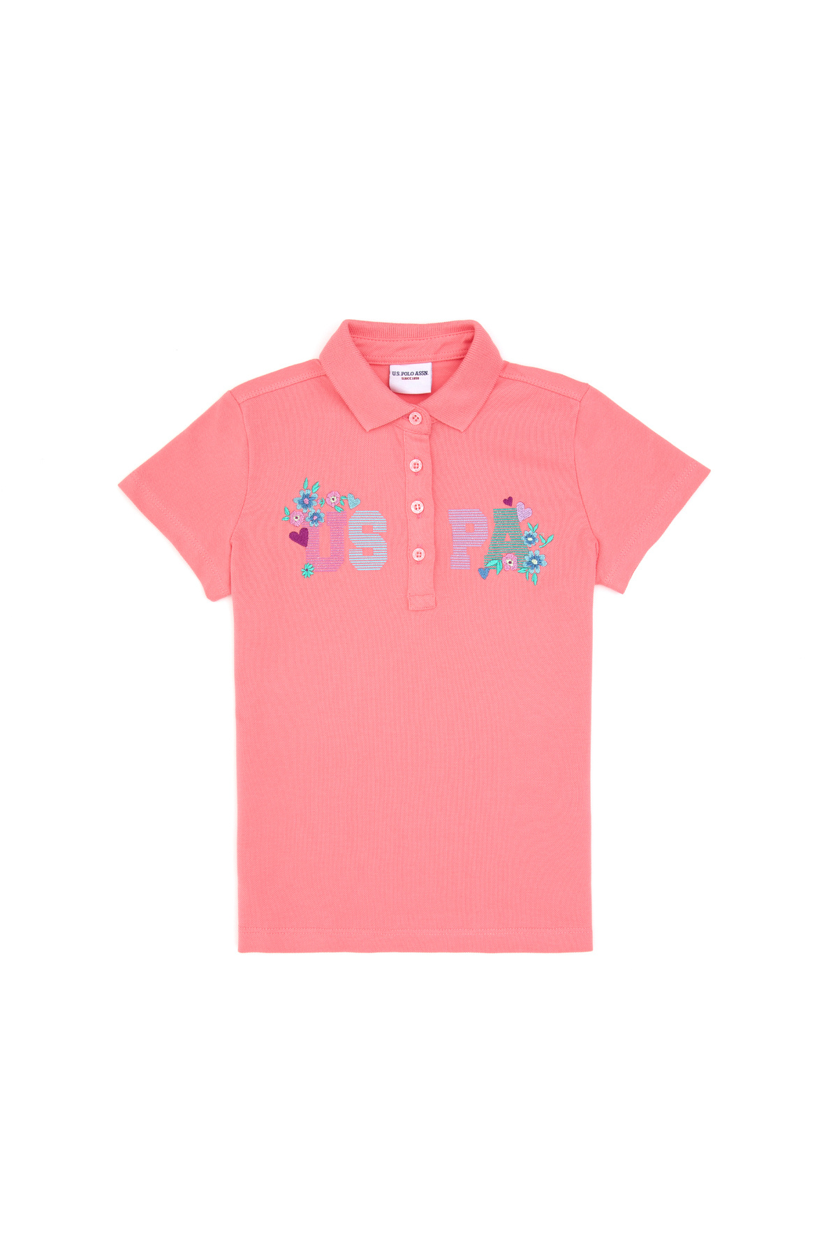 یو اس پولو تیشرت یقه گرد دخترانه صورتی روشن 50299957-VR078 یو اس پولو تیشرت یقه گرد دخترانه صورتی روشن 50299957-VR078