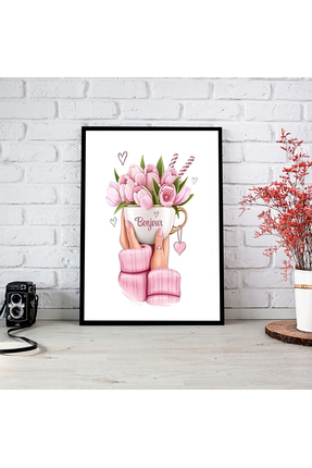 woodsia Tek Parça Çerçeve Görünümlü Ahşap MDF Poster Tablo FWMD TEK0095