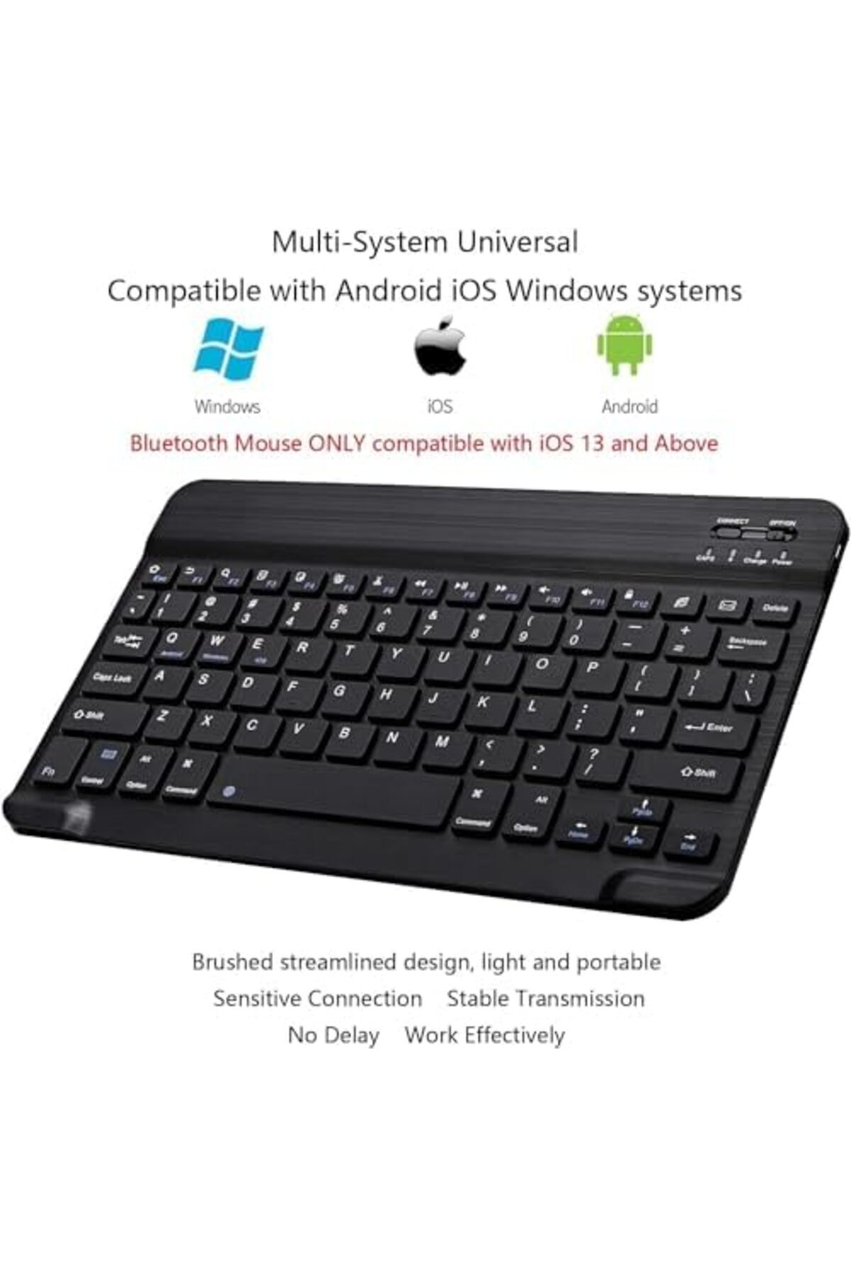 Shopi-NEW Ultra-Slim Bluetooth Keyboard and Mouse Combo Rechargeable Portable Wireless Keyboard Mouse Set 3