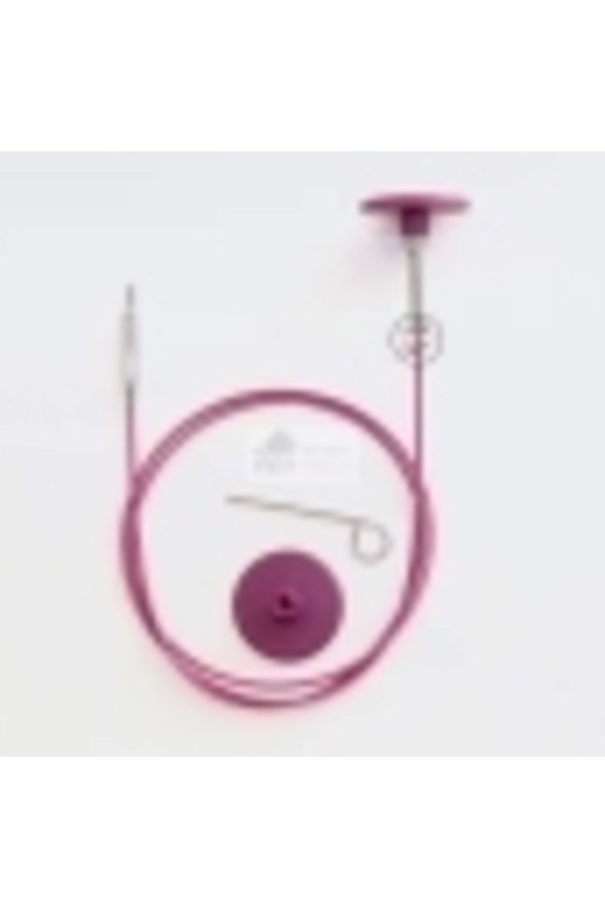 balım hobi evi KnitPro 360° Dönebilen Mor Değiştirilebilir Misinalı Şiş Kablosu 80cm