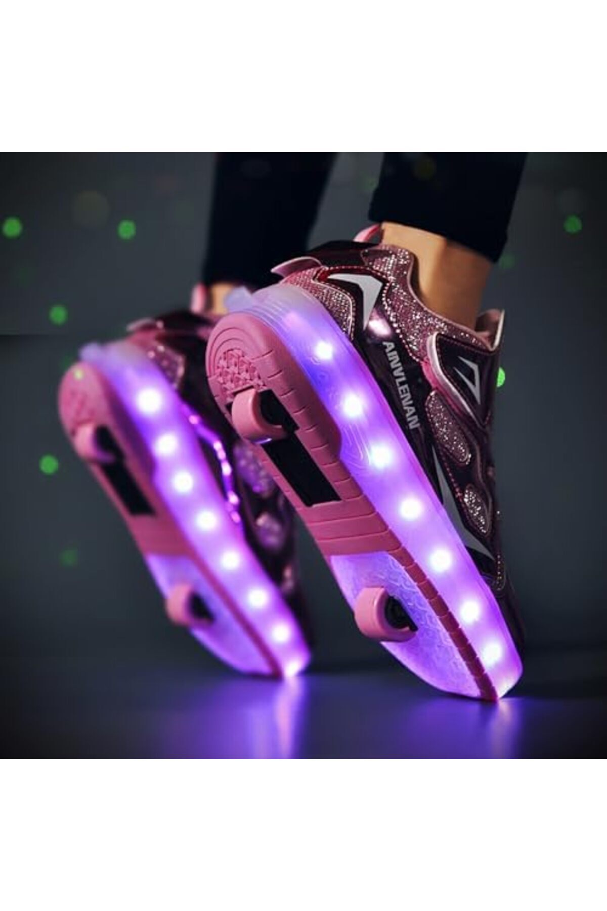 Jiffy-XAQA Upgraded USB Rechargeable Sparkle Skate LED Light up Shoes with Removable Wheels & Unique Desig 3