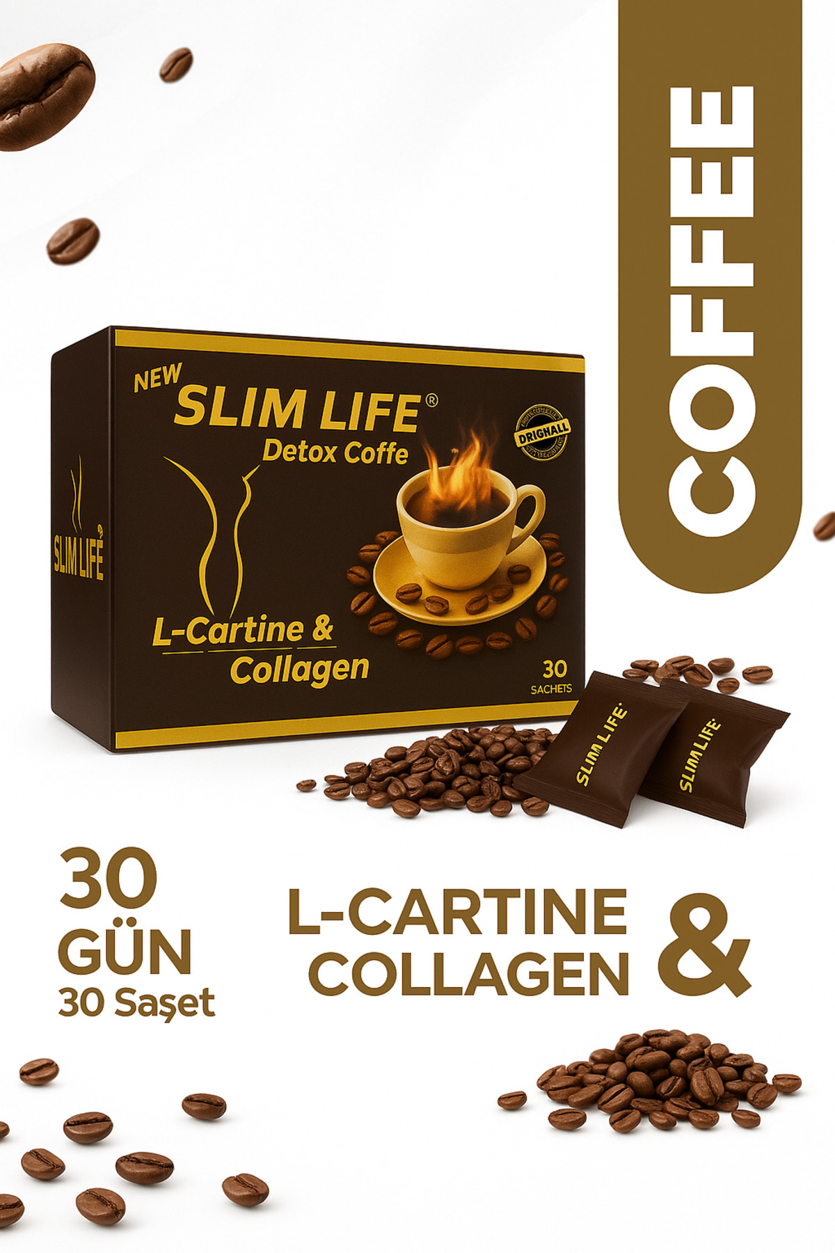 New SLIMM LIFFE Slim Life Detox Coffee – 30 Şase Bitkisel Kahvesi | L ...