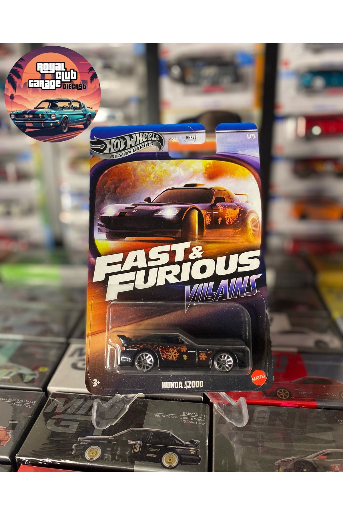HOT WHEELS - Honda S2000 (1/64) Siyah - Yurt Dışı Uzun Kart