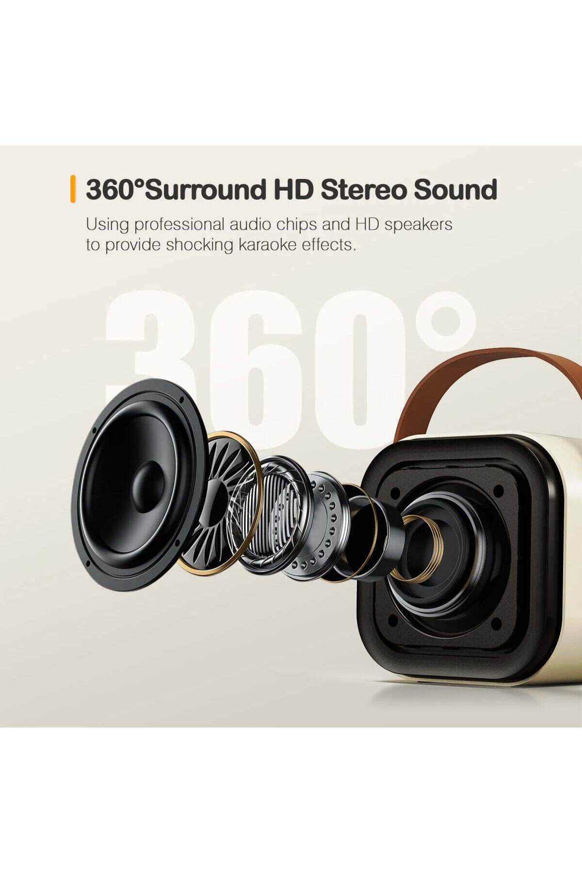 Promagg-Karaoke Speaker with 2 Smart Microphones, Bluetooth Connection, iOS/Android 8