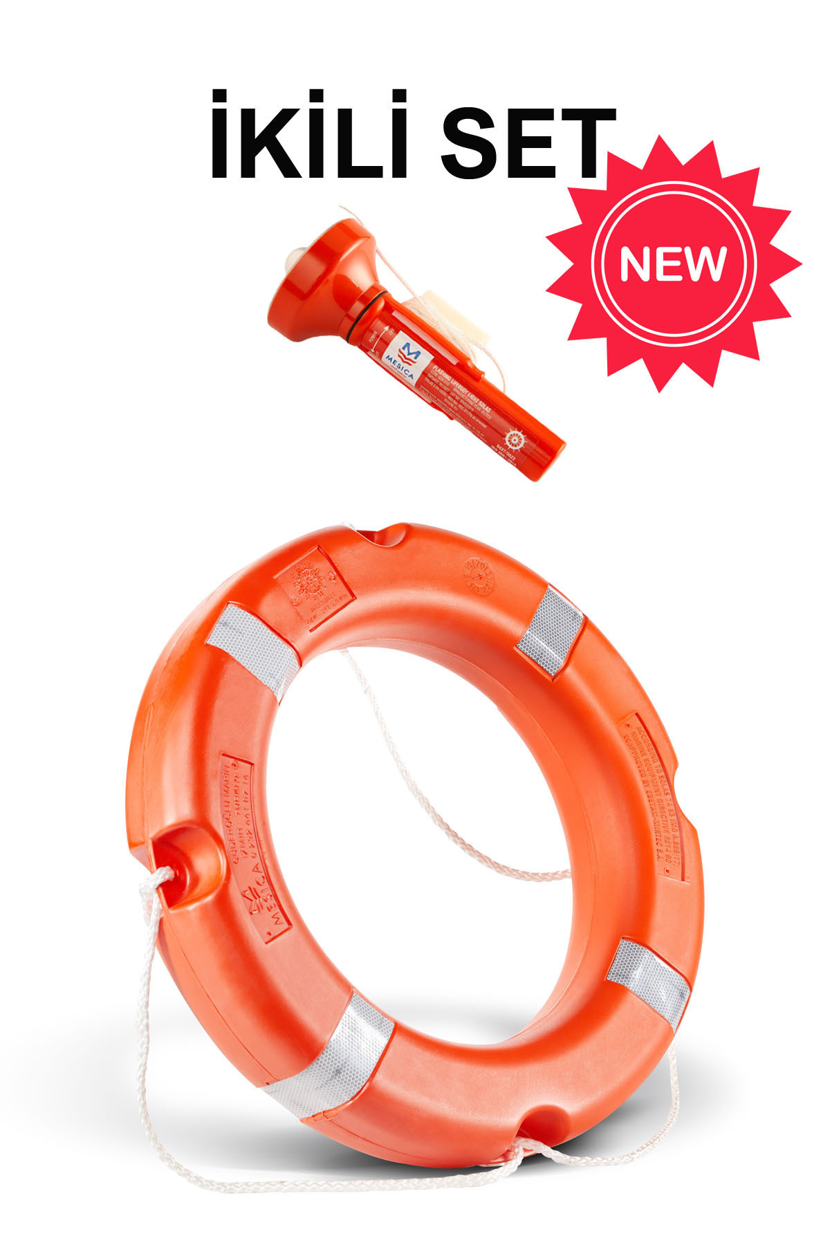 Mesica Can Simidi SOLAS Onaylı 62 Cm + Can Simidi Işığı Set