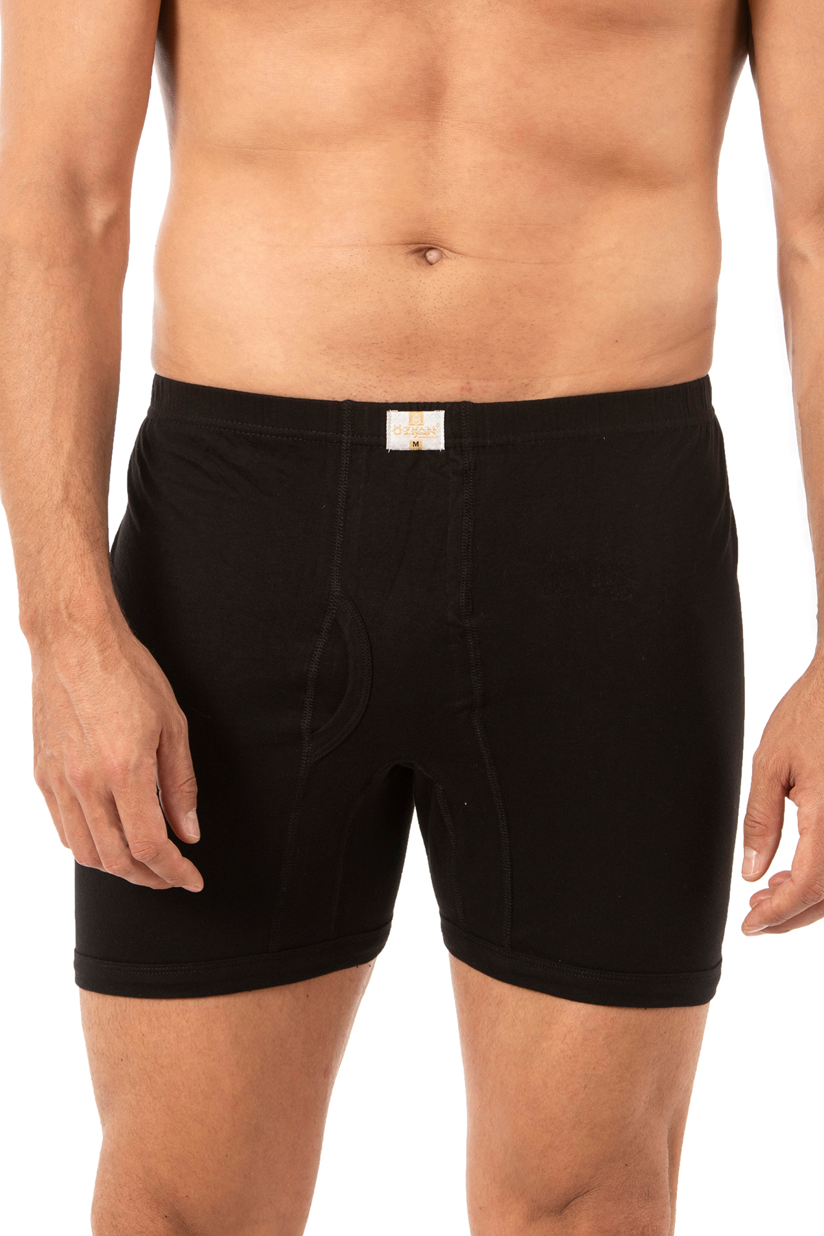 ÖZKAN underwear Özkan 0043 3'lü Paket Erkek %100 Pamuklu Penye Süprem Kumaş Esnek Rahat Paçalı Don Boxer Külot görsel 4