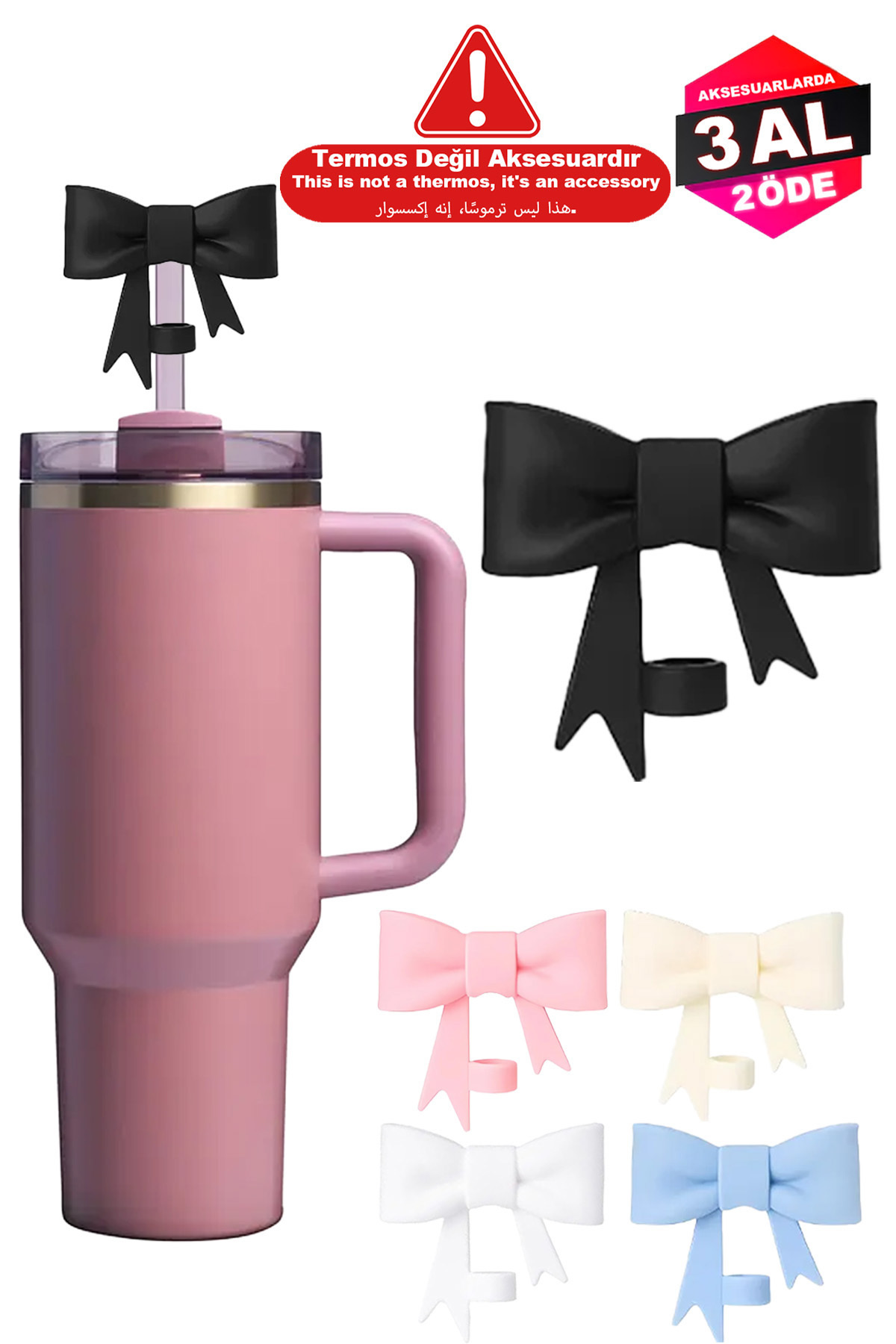 Kelira 1 Adet Quencher Uyumlu Fiyonk Kurdele Aksesuar / Pipet Koruyucu / Silikon Pipet Ucu Kapak / 10mm