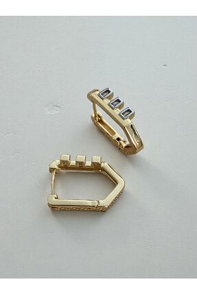 JotusJewelry Dörtgen Taş Geometrik Küpe