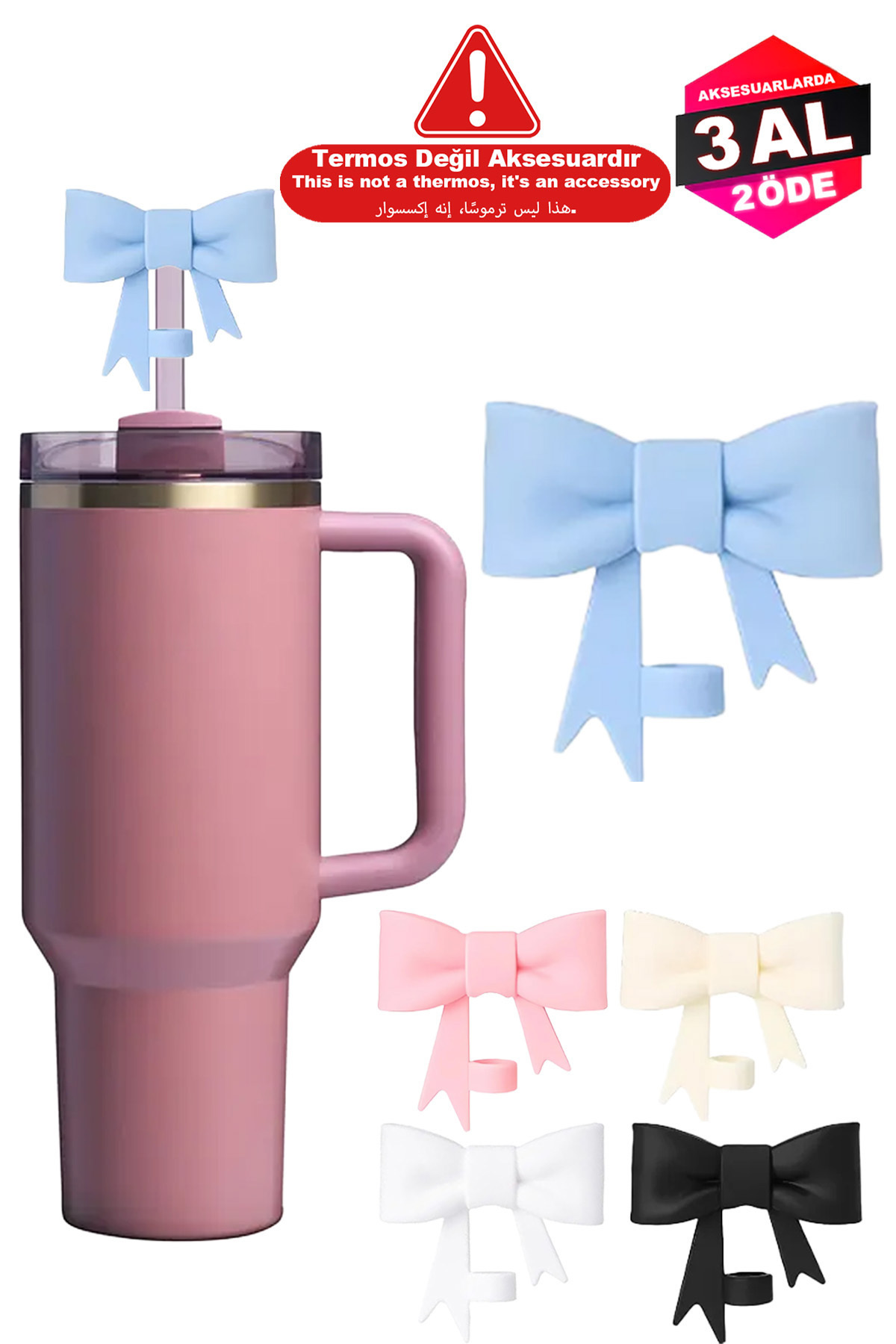 Kelira 1 Adet Quencher Uyumlu Fiyonk Kurdele Aksesuar / Pipet Koruyucu / Silikon Pipet Ucu Kapak / 10mm