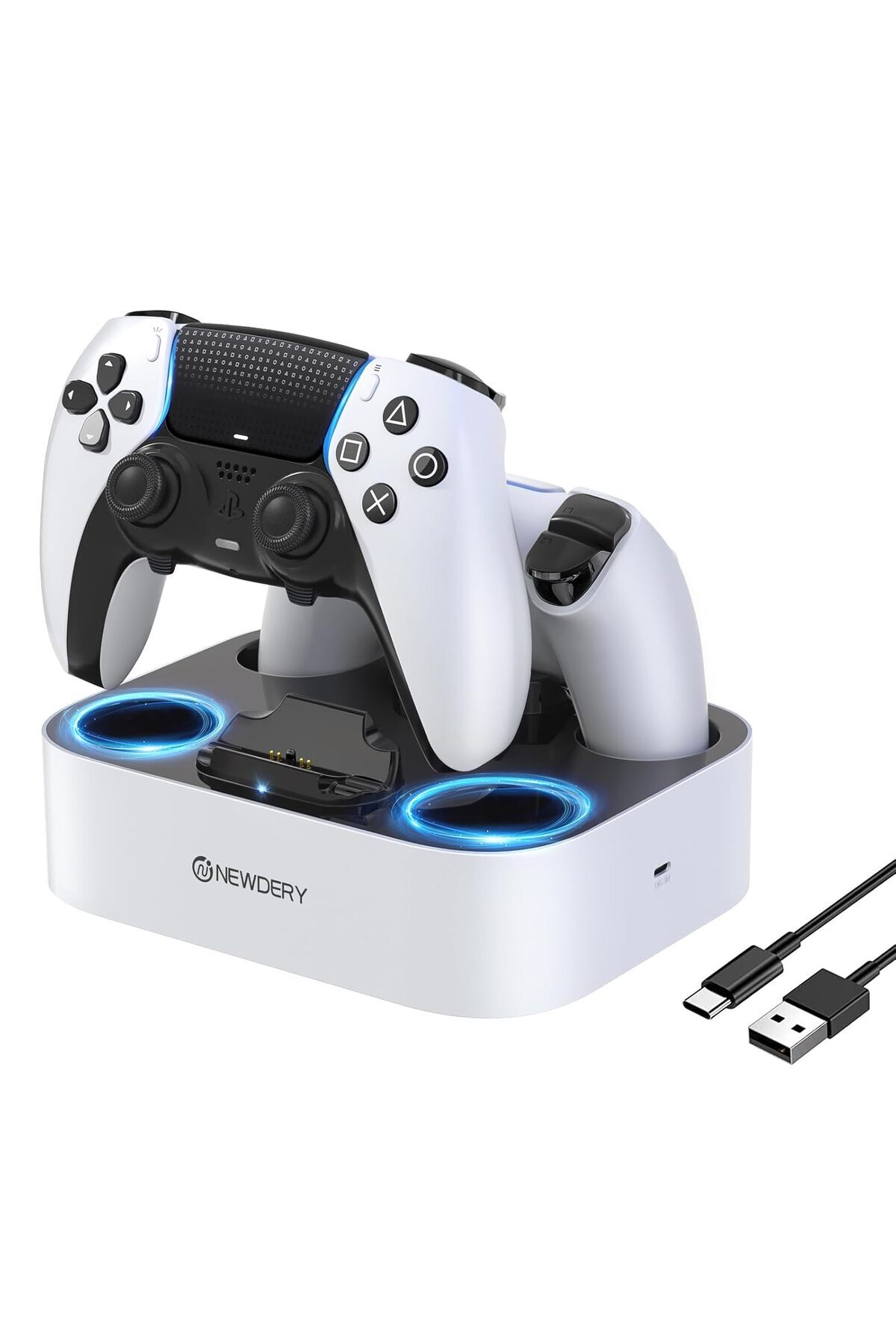 NEWDERY-PS5 Dual Charging Stand with LED Indicator and fast charging 1