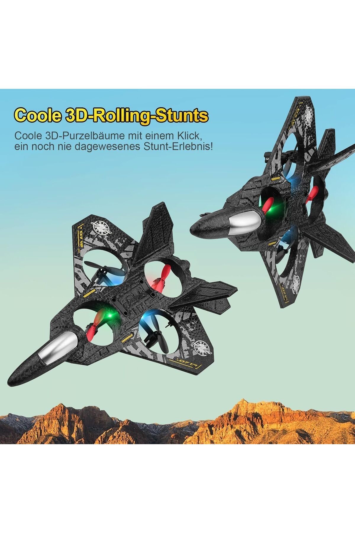 Türkiye-RC Aeroplane – 2.4 GHz Remote Control – 6‑Axis Gyroscope, EPP Foam Durability, Hover Mode, 360 2