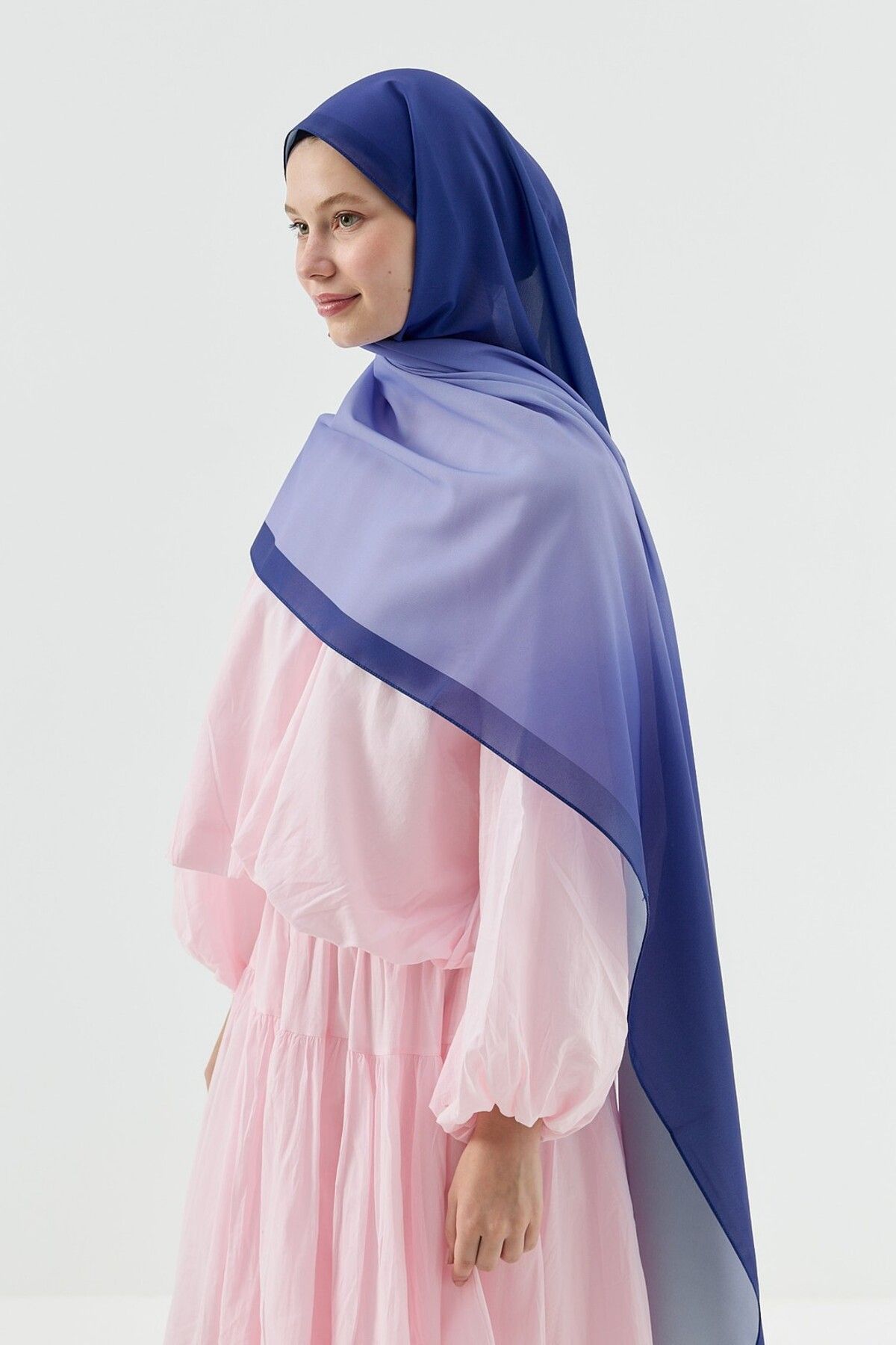 Modakaşmir-Velora Gradient Pattern Prose Shawl 3