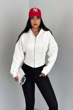 Noa Noa Kadın Fermuarlı Hoodie – Minimal Sokak Ruhuyla