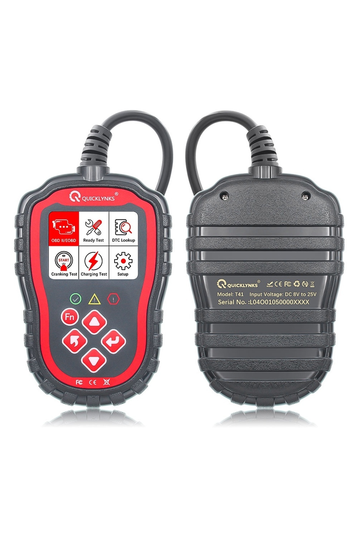 TECHSTAR-QUICKLYNKS T41 Professional OBD2 Car Tester, with Error Code Reader, Engine Diagnosis 6