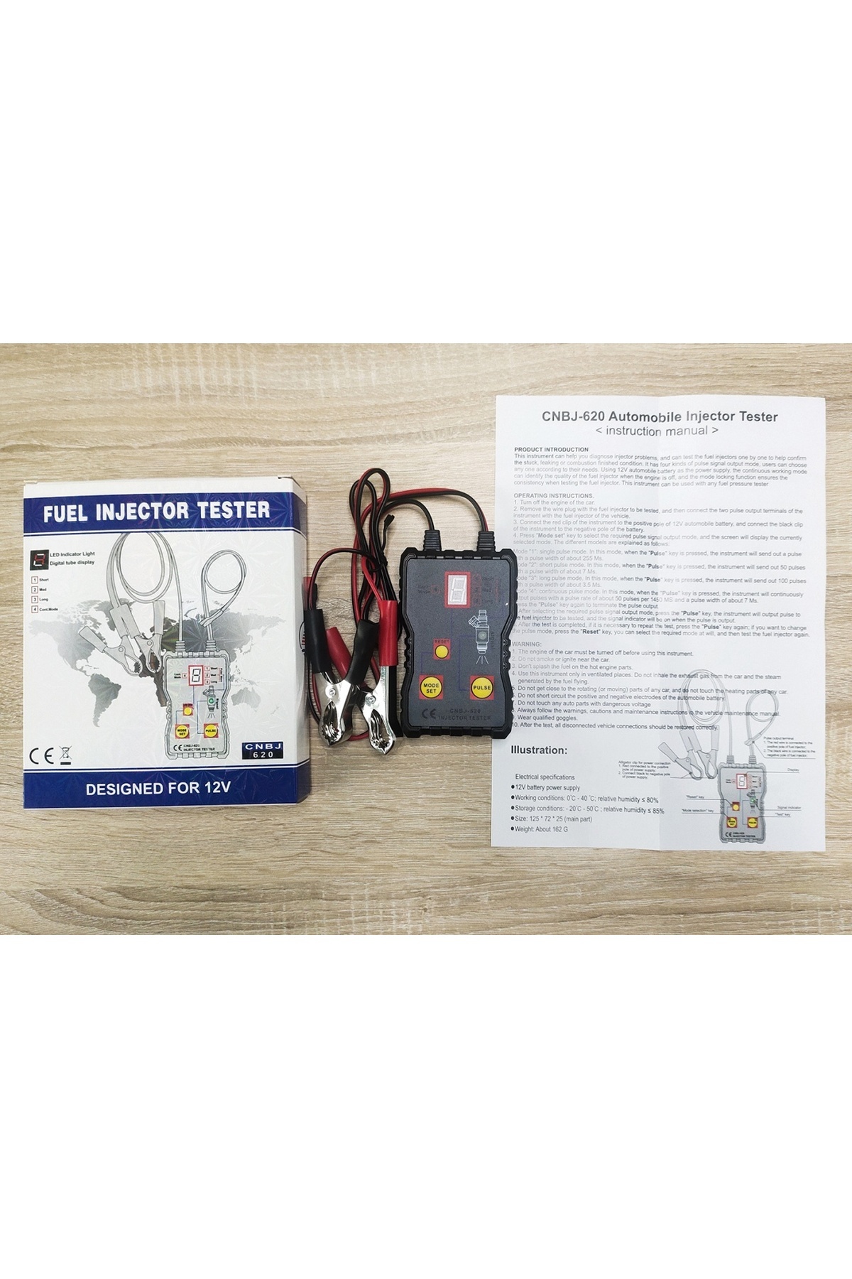 TECHSTAR-® CNBJ-620 Automotive Fuel Injector Tester, with Four Testing Modes and Digital Display 5
