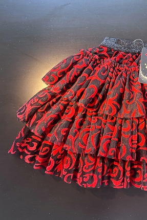 Yasemin's Little Sparkles Flok Baskılı Tül Etek