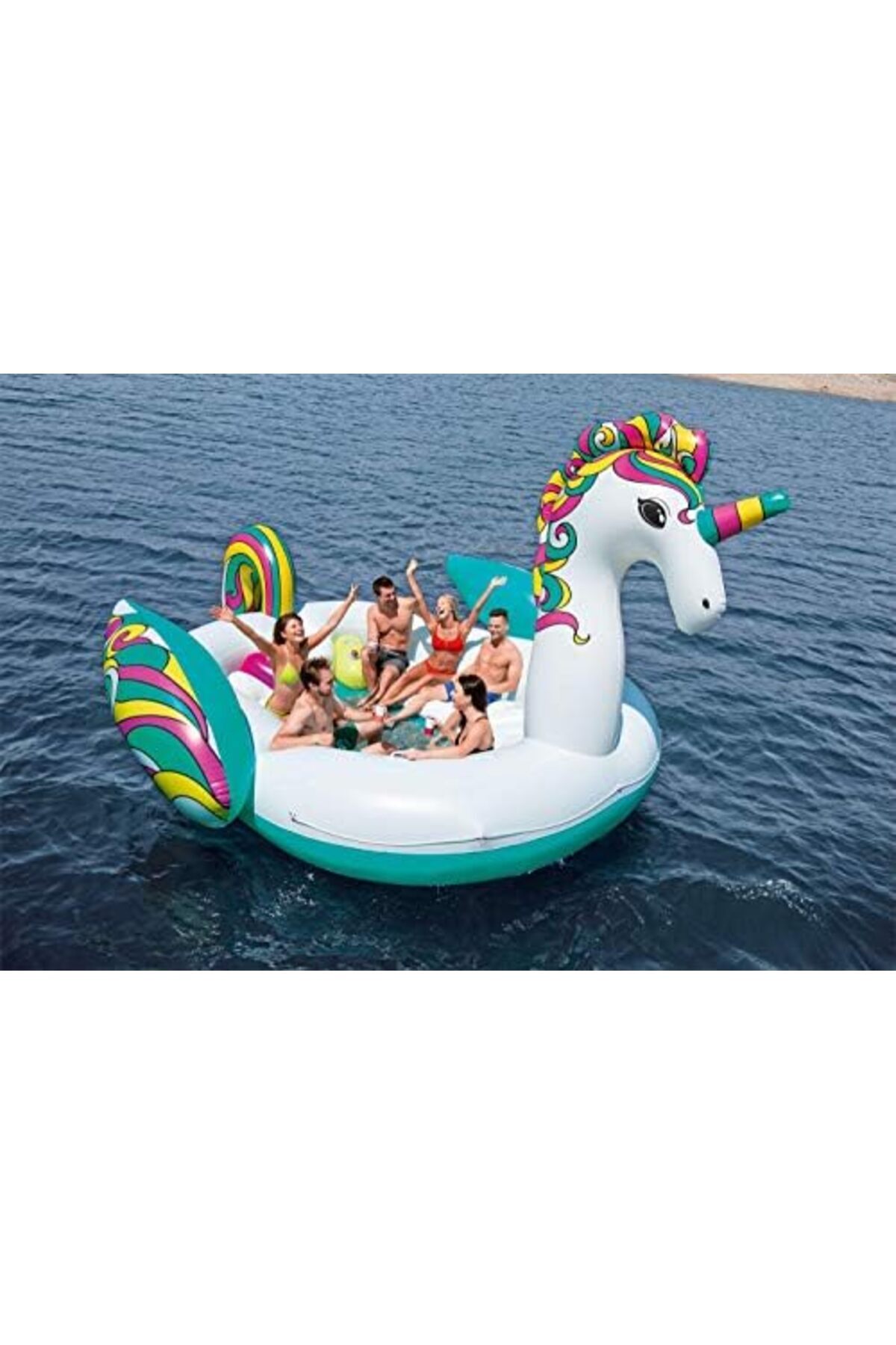 BESTWAY-H2OGO! Giant Unicorn Floating Island Raft | Giant Inflatable Pool Float for Adults | Includes Mesh-B 4