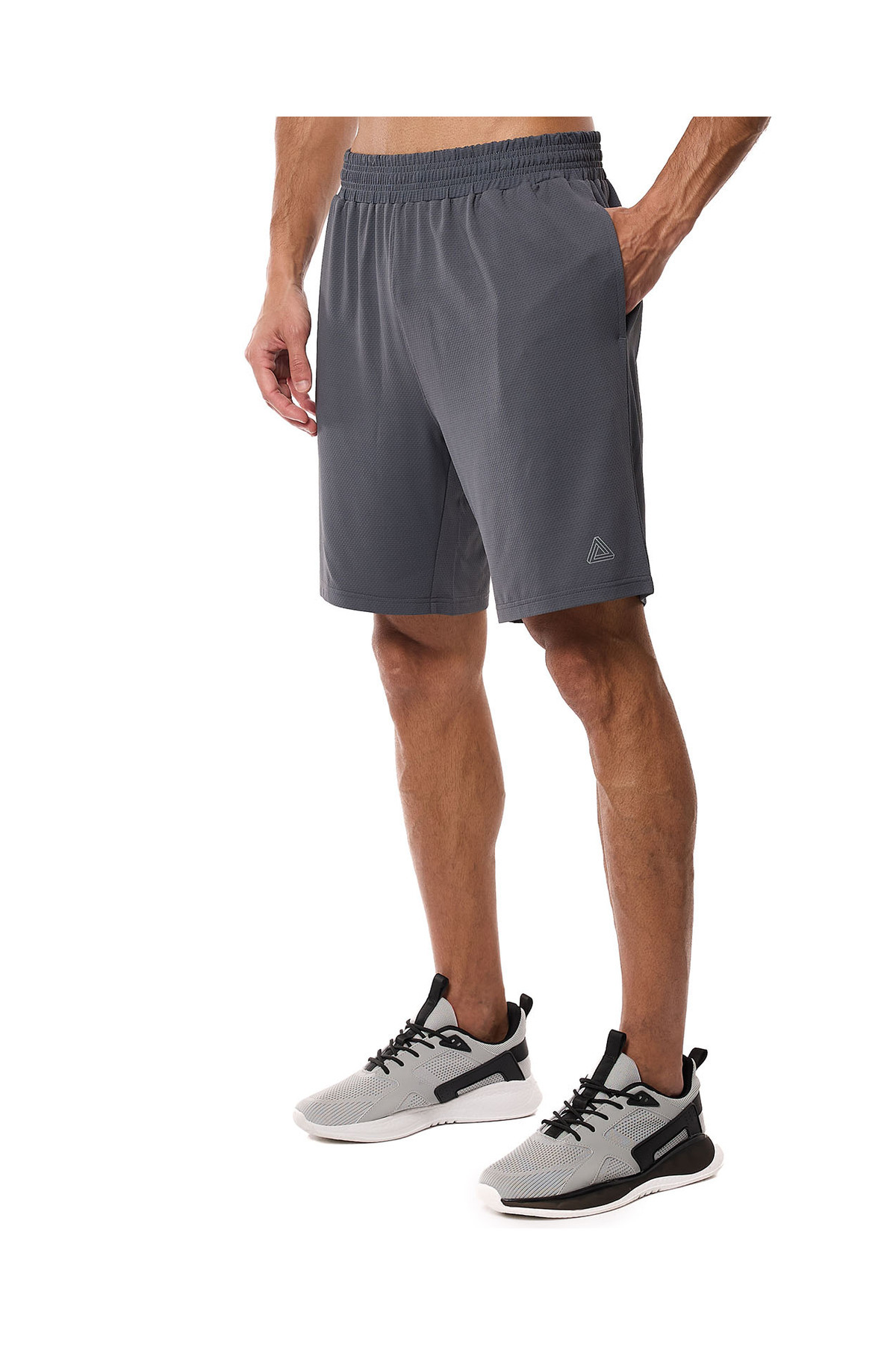 R&B-Solid Active Shorts with Drawstring Waist 3