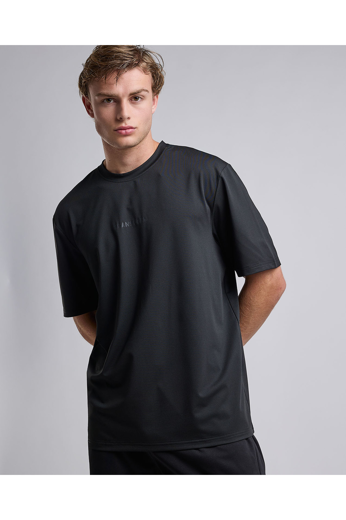 R&B Printed Active T-Shirt with Crew Neck and Short Sleeves