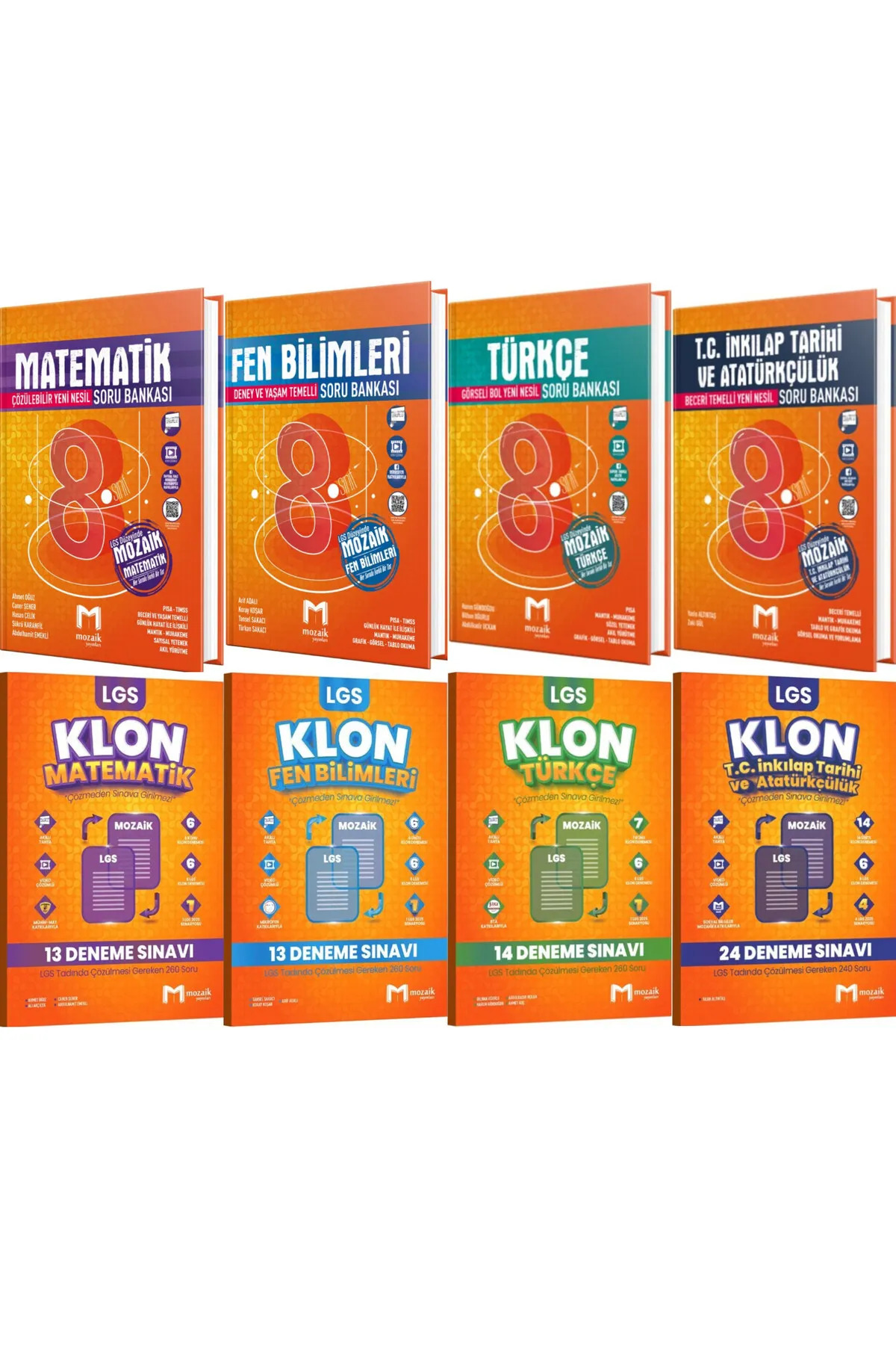 Apotemi Yayınları Mozaik 8. Sınıf Lgs Matematik Fen Türkçe Sosyal