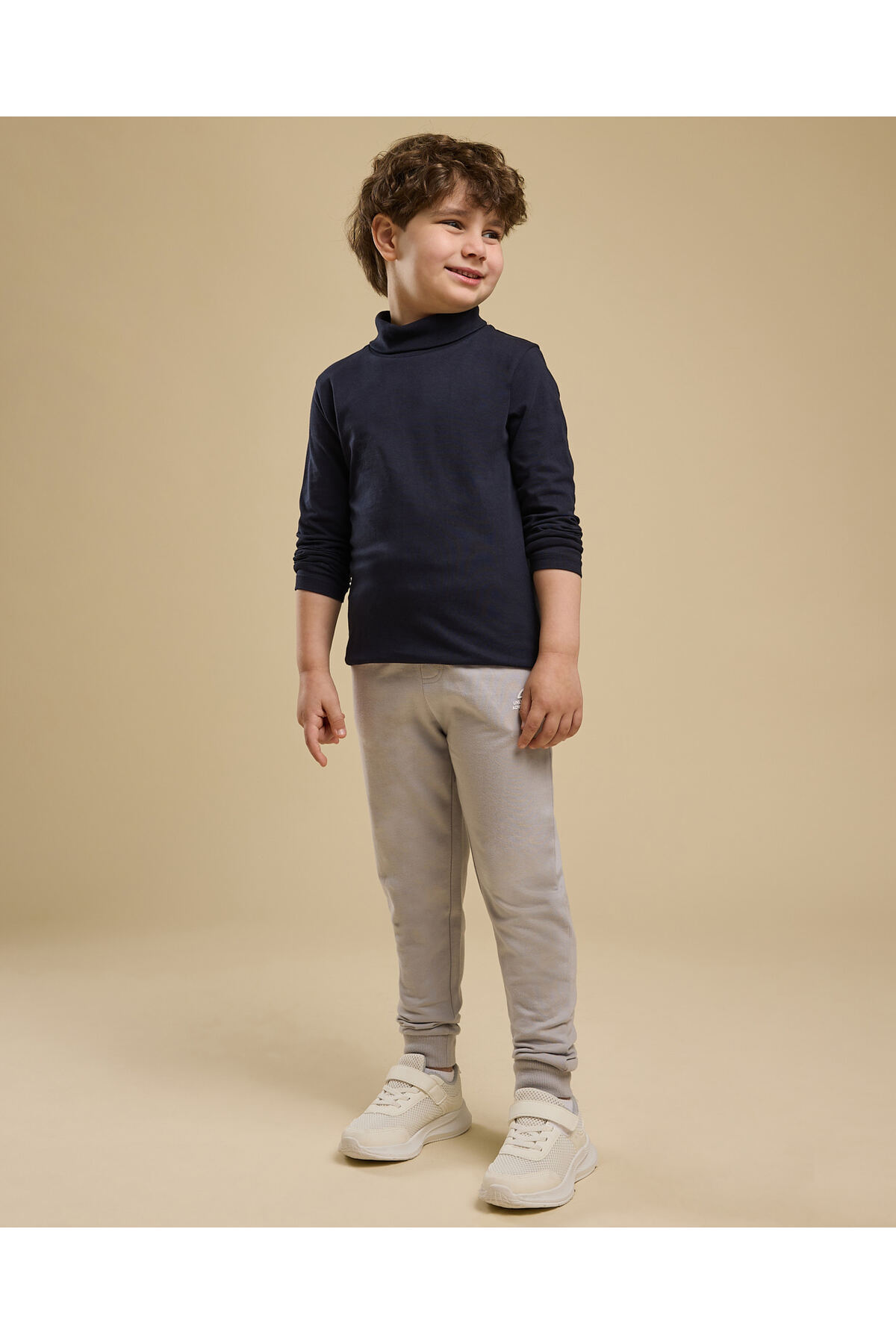 R&B-Solid Joggers with Drawstring Waist 1