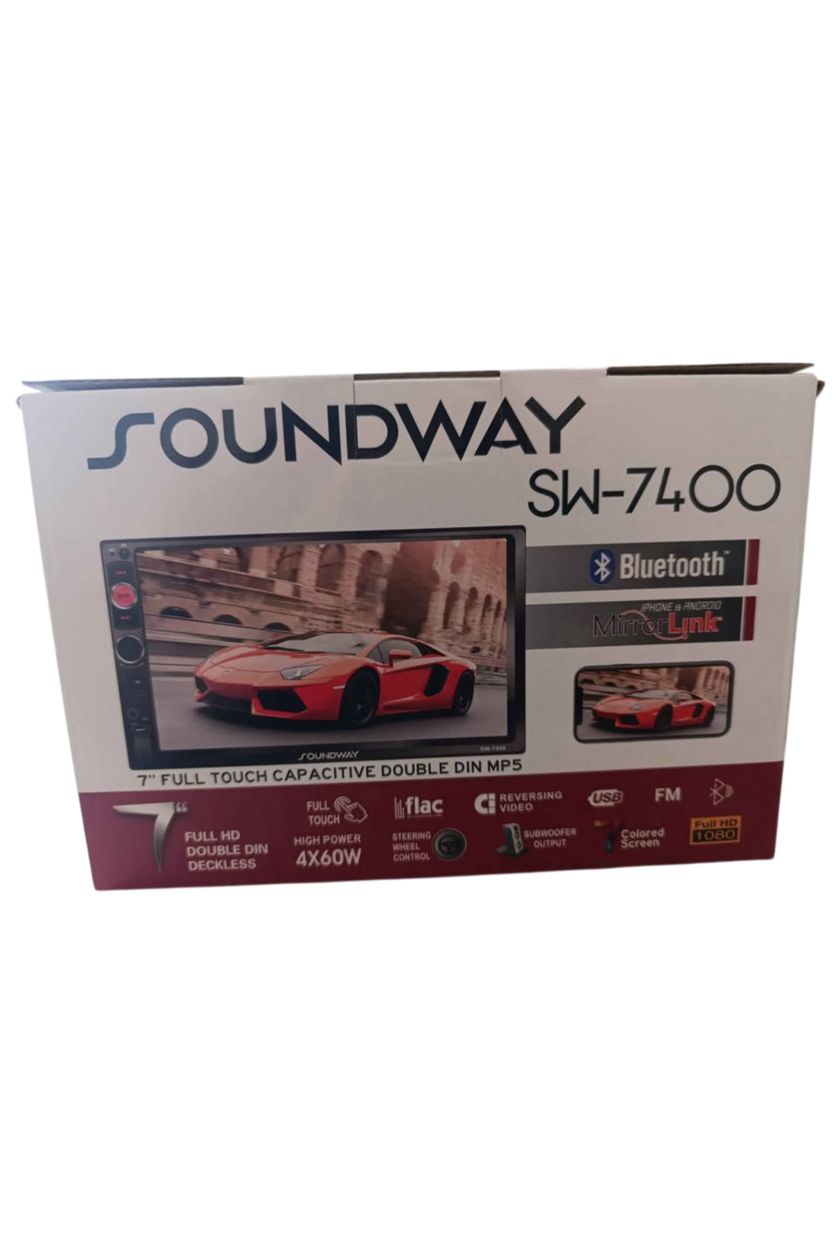 Soundway Double Teyp – Sw-7400 7 Inch Ekranlı Teyp-Geri Görüş