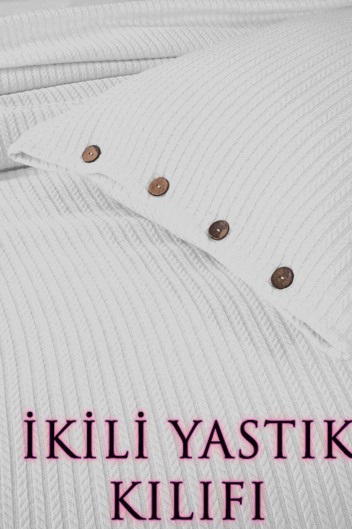 KNIT PATTERN PILLOWCASE 2 PCS