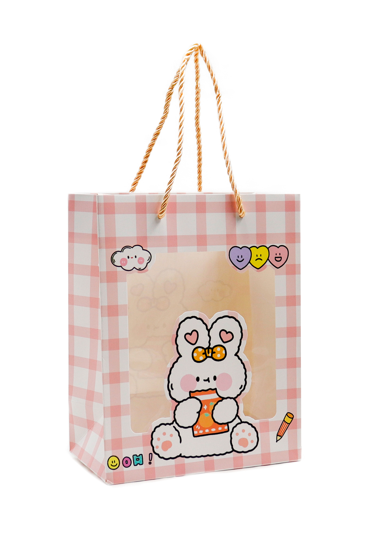 repro design Sevimli Temalı Asetat Pencereli Hediye Çanta – 18x10x23 cm M2