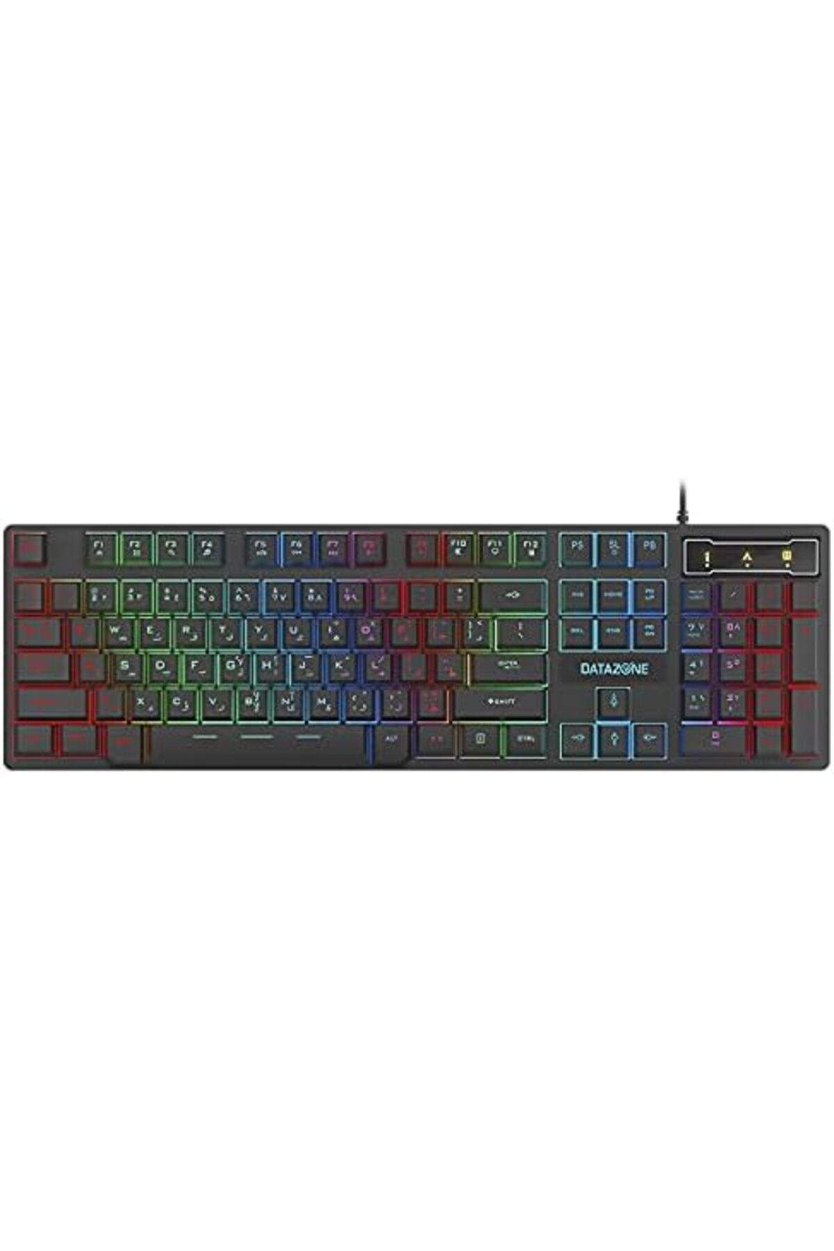 Datazone-Gaming Keyboard And Mouse Combo Backlit Arabic, Wired Usb Keyboard 104 Keys, 7 Buttons Gami 4