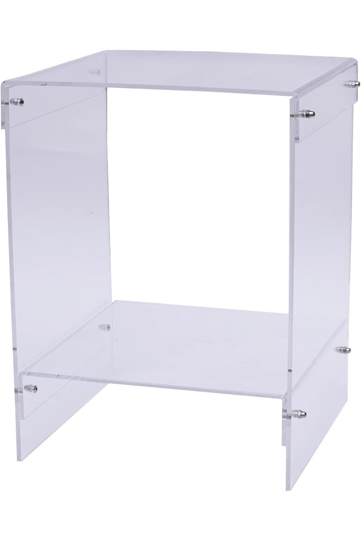 Slasa-Acrylic 2-Layer Table Cart by - Transparent Side Table for Salons, Spas, and Home Use 5