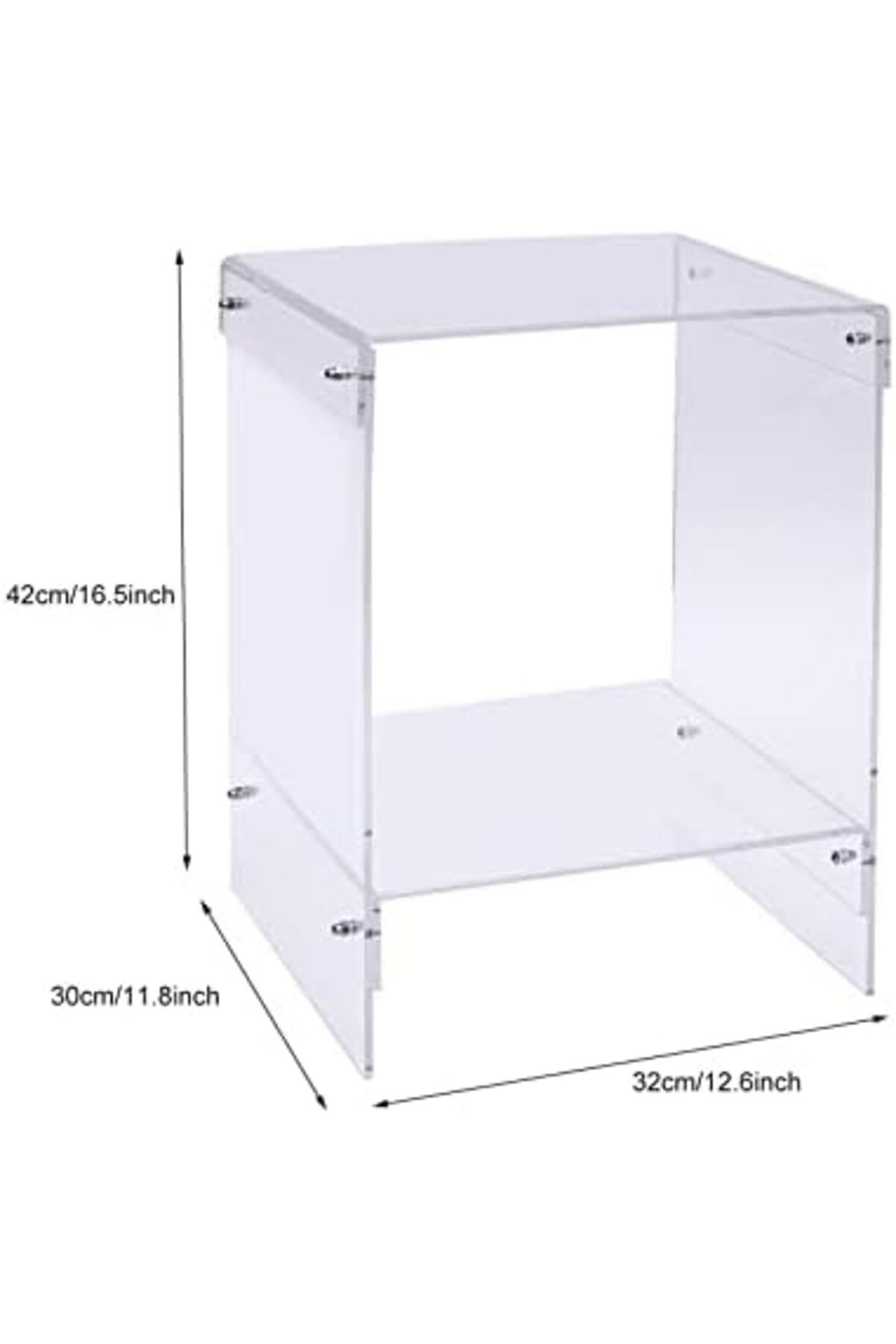 Slasa-Acrylic 2-Layer Table Cart by - Transparent Side Table for Salons, Spas, and Home Use 4
