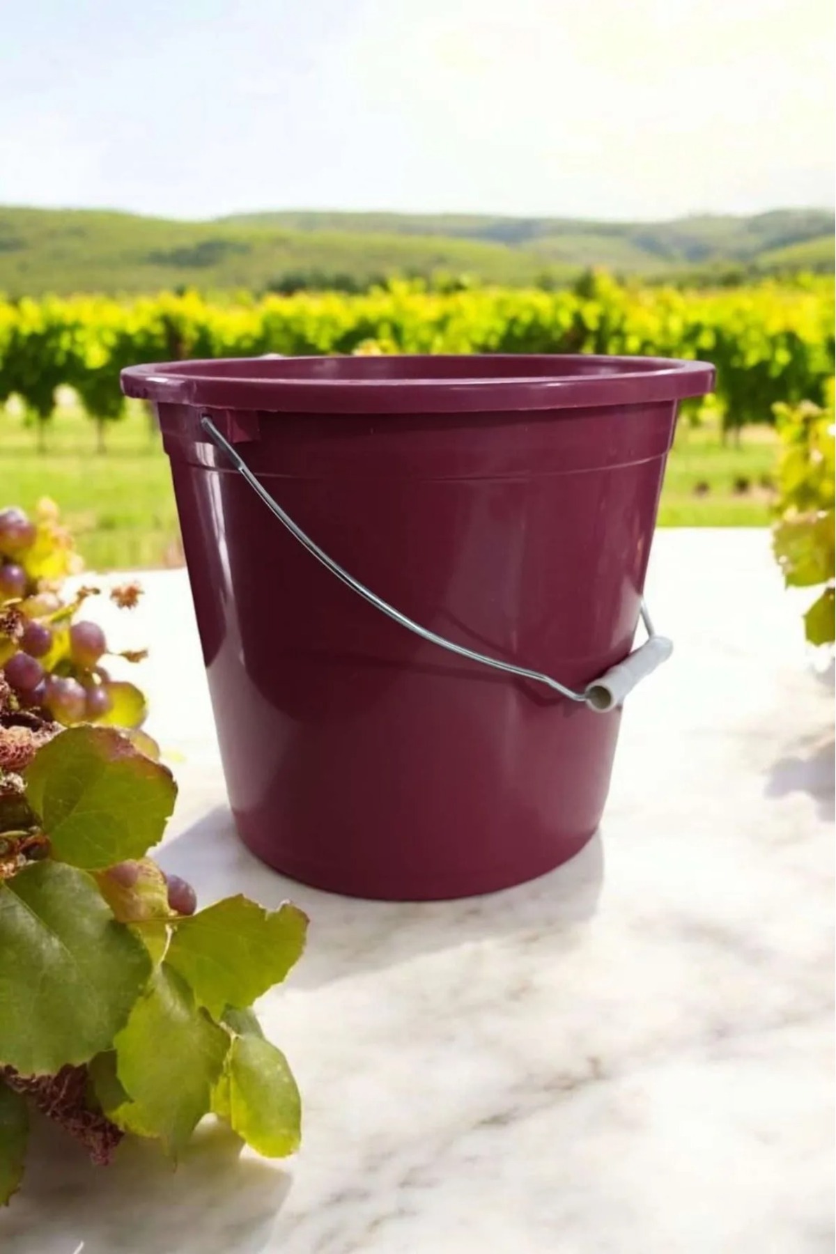 ÇEÇEN HOME Pembe Kapaksız Su Kovası Temizlik Kova Plastik Tutmalı 4 No 15Lt