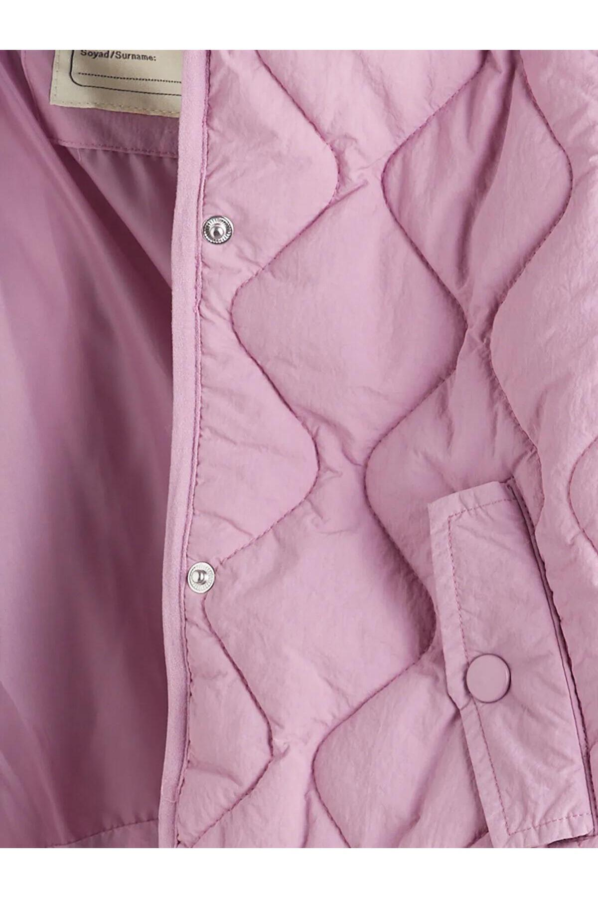 LC Waikiki-Lcw Hooded Quilted Patterned Girl's Coat (W5) 2