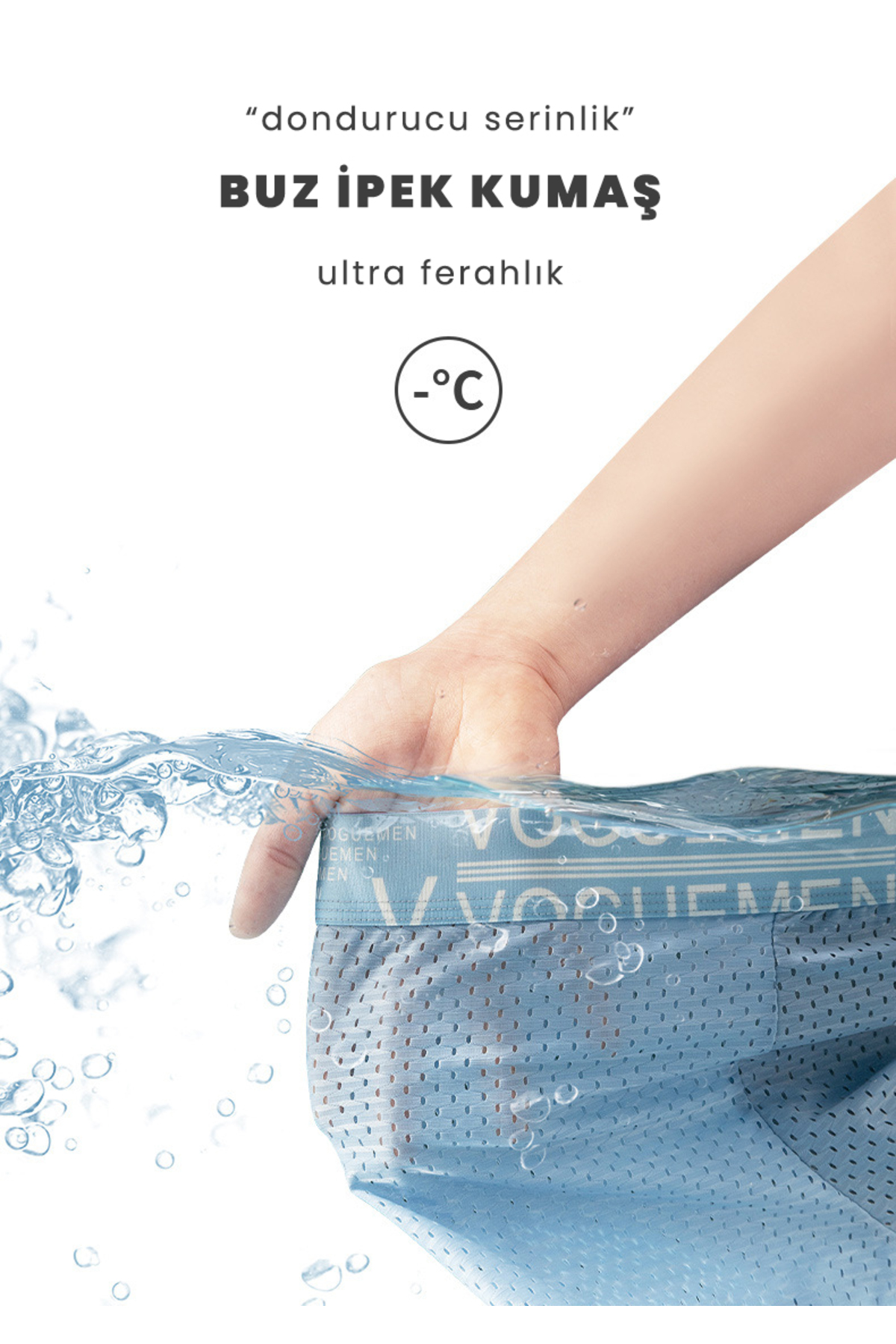 Beauty Collection  4'lü Nefes Alabilen Buz İpeği Boxer Terletmez Delikli Glad and Comfortable İç Çamaşırı - Görsel 5