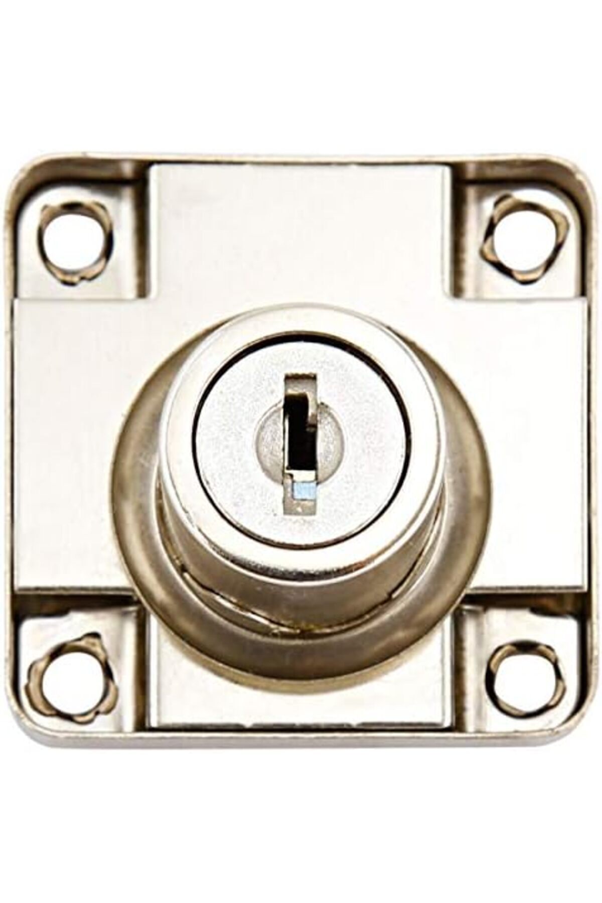 Generic-Drawer Lock Single Turn Normal Key | Chrome Plated | 22 mm 3