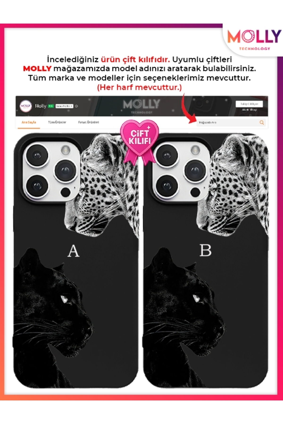 Molly-Black E-Letter Fingerheart Pattern Silicone Case for Tecno Spark 8t 2