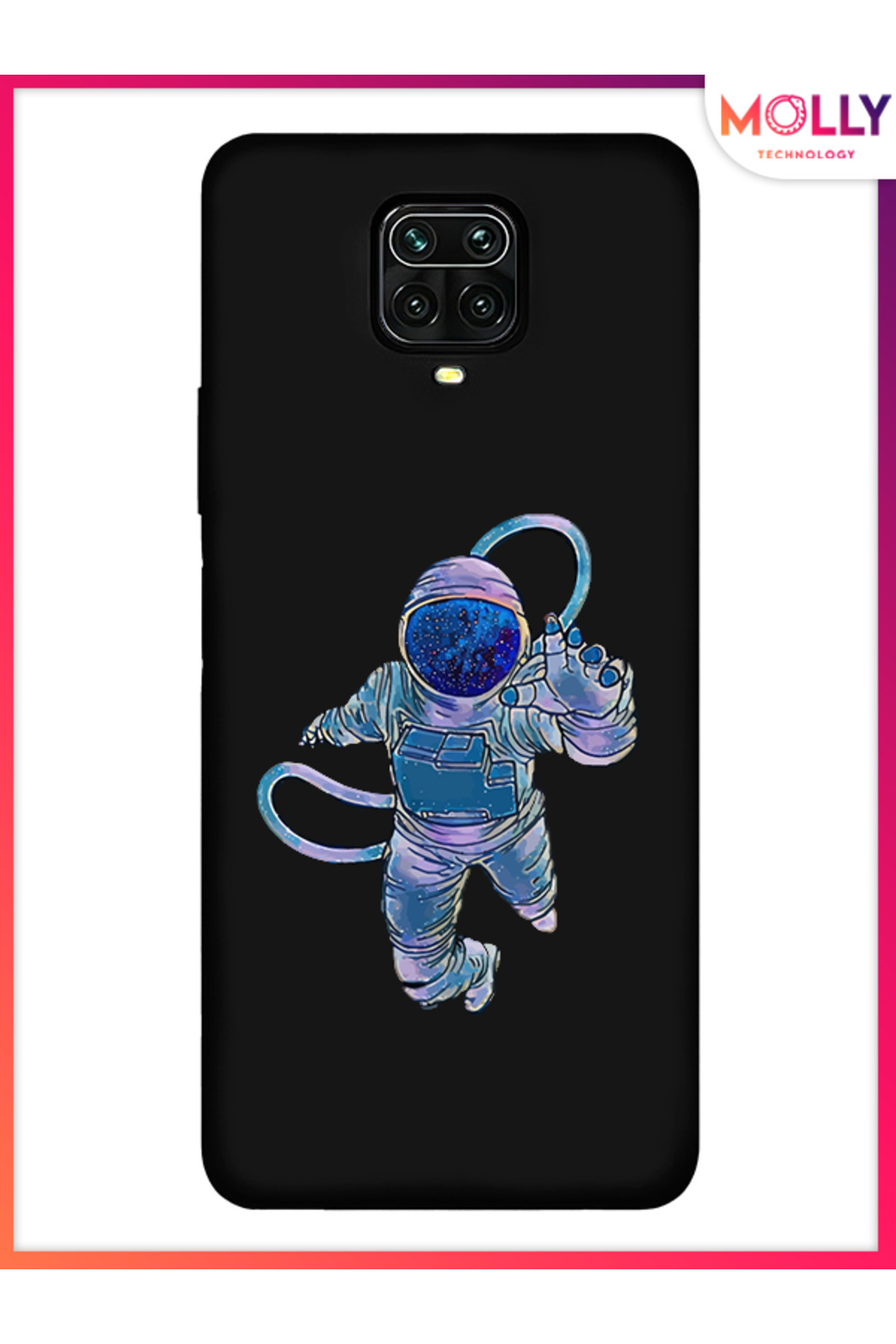 Molly-Black Astro Pattern Silicone Case for Xiaomi Redmi Note 9 Pro 1