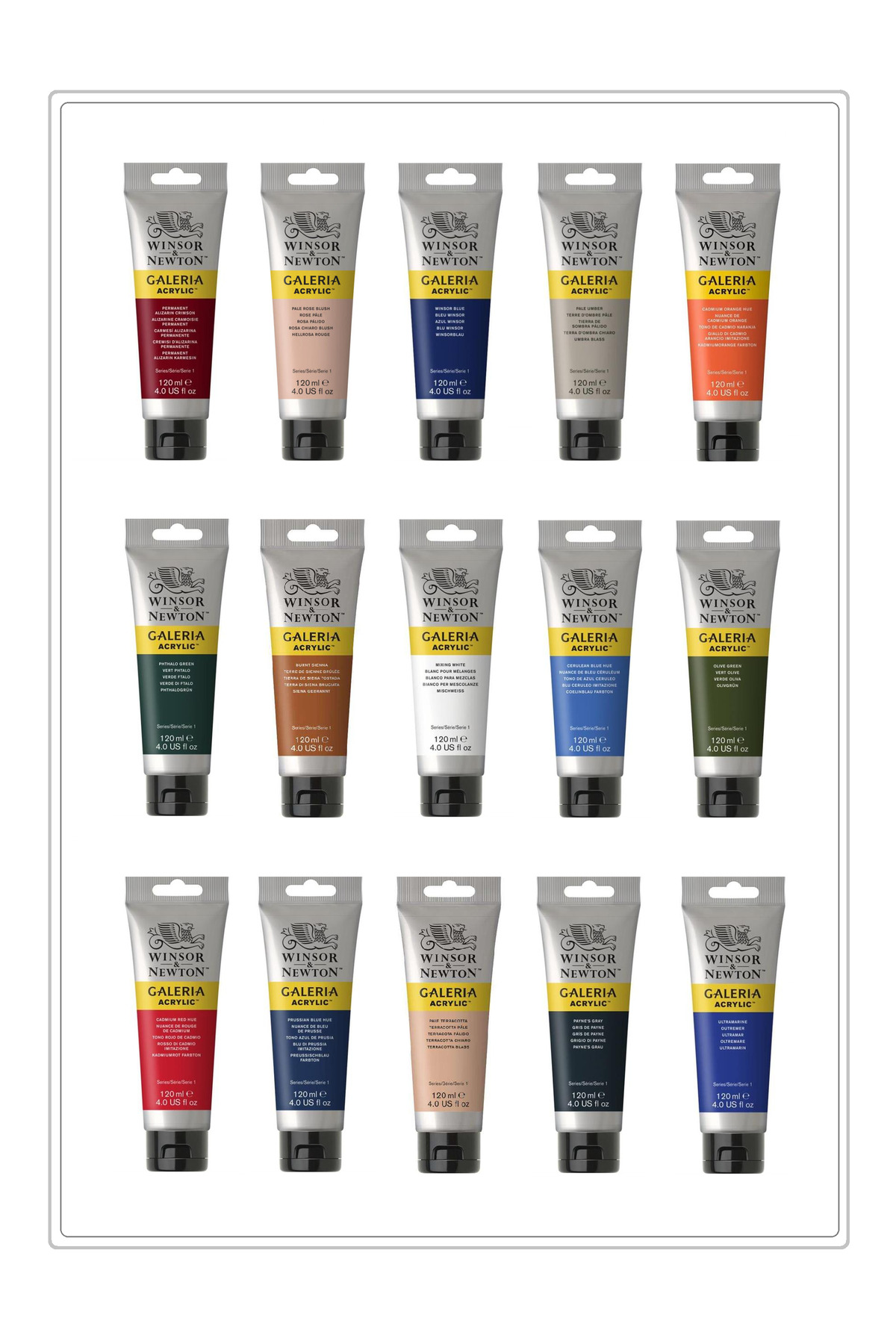 Winsor Newton Galeria 120 ml. 15 Renk Özel Renkler Akrilik Boya