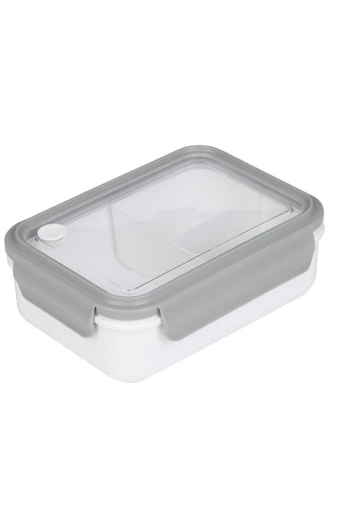 rexa-Lunch Box Rectangle with Removable Partition – Grey/White 2