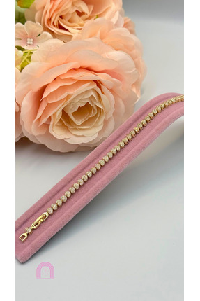 Moond Accessories Xuping Mini Kalp Detaylı Gold Bileklik