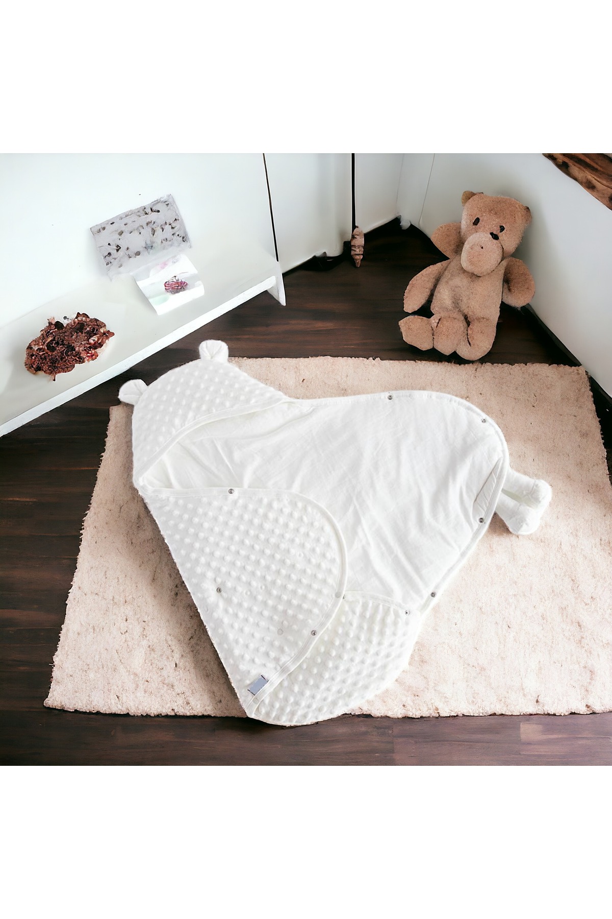 Allmart 4'lü Doğum Seti (Çıtçıtlı Nohut Kundak, Bebek Bakım Sırt ve Omuz Çantası, Portbebe Bebek Taşıyıcı) fotoğrafı 3 (önizleme)