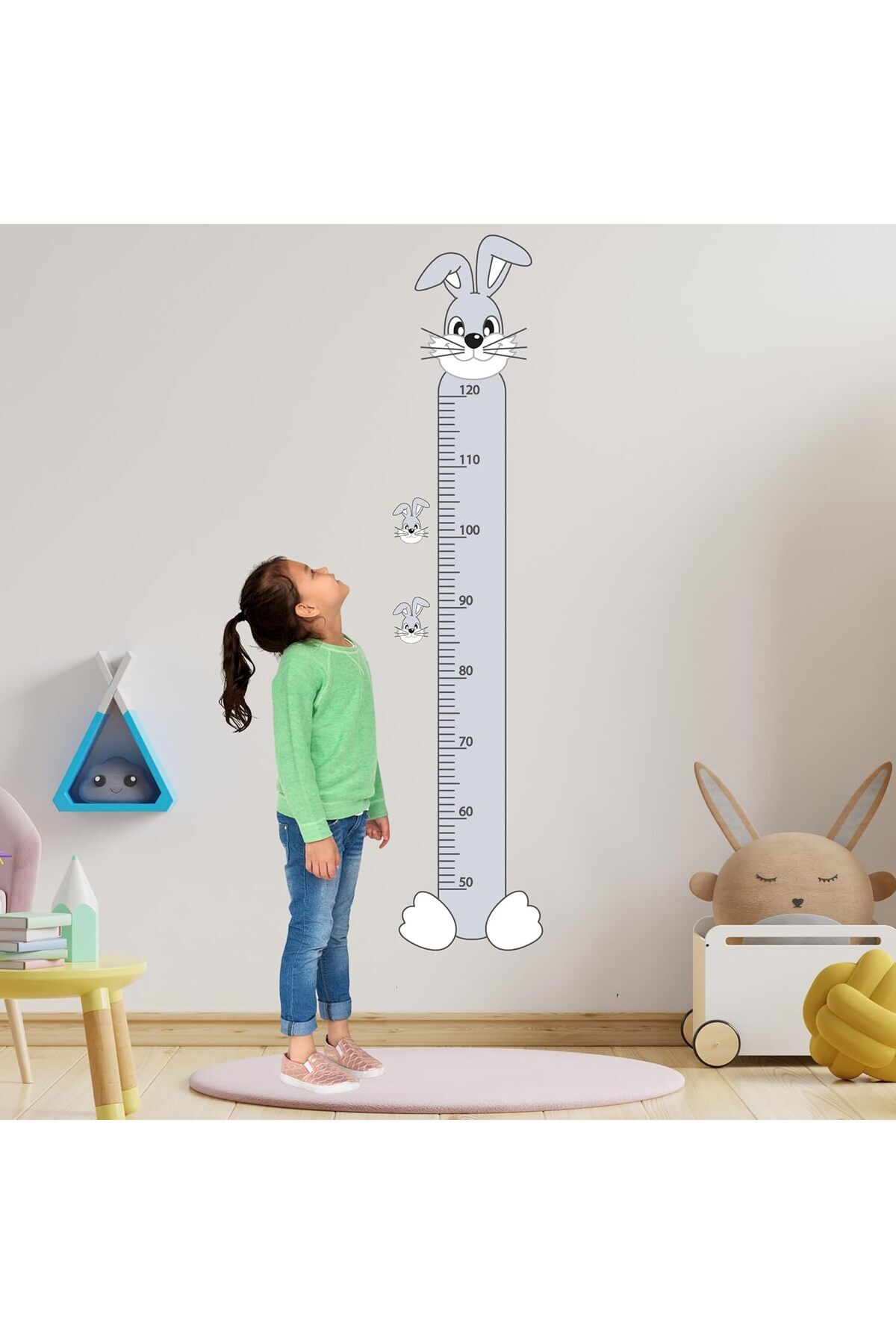 Yıldızan Şeklinde Boy Ölçüm Cetveli - Bebek ve Çocuk Odası İçin 1174074